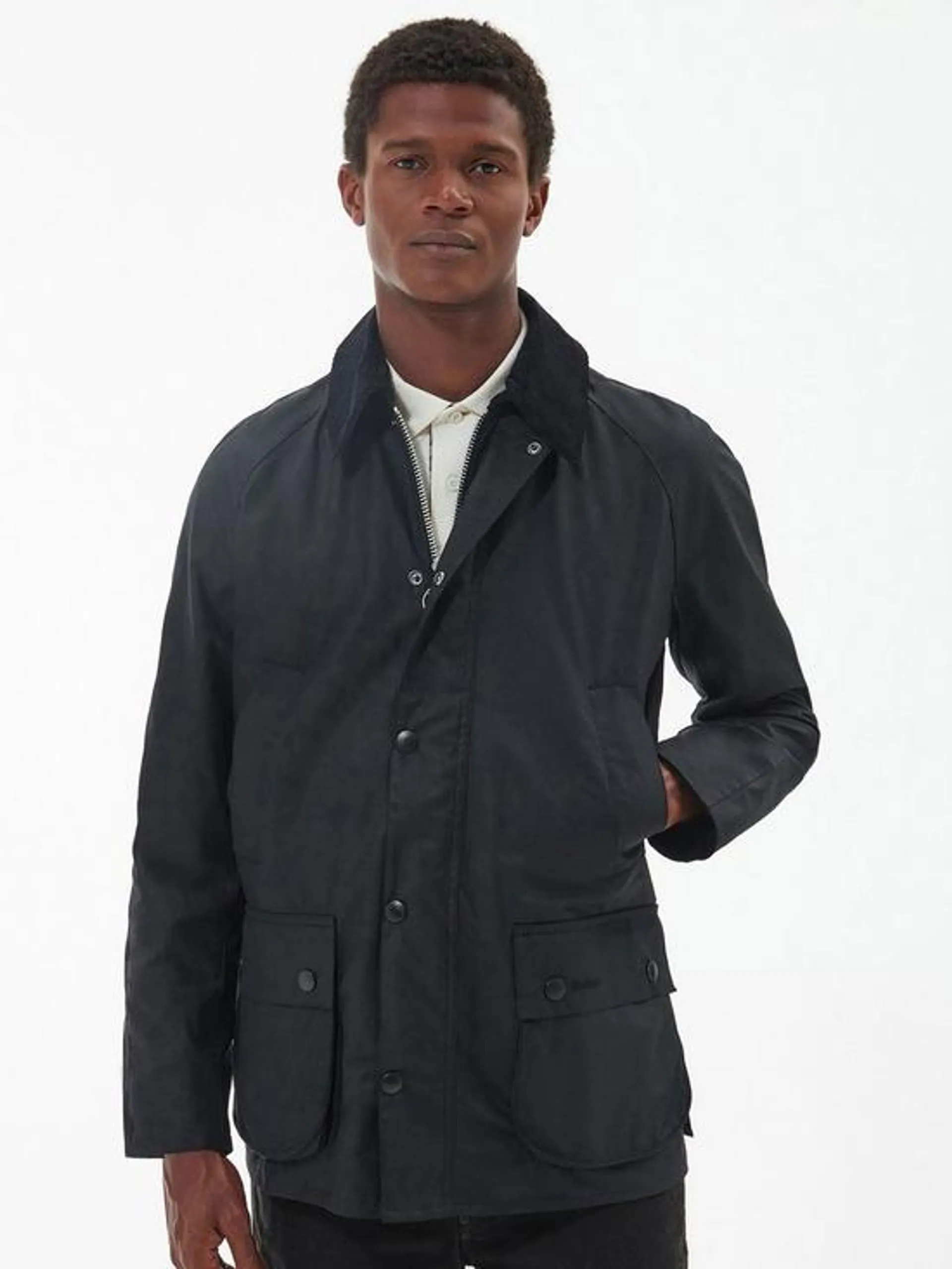 Ashby Wax Corduroy Collar Jacket - Black