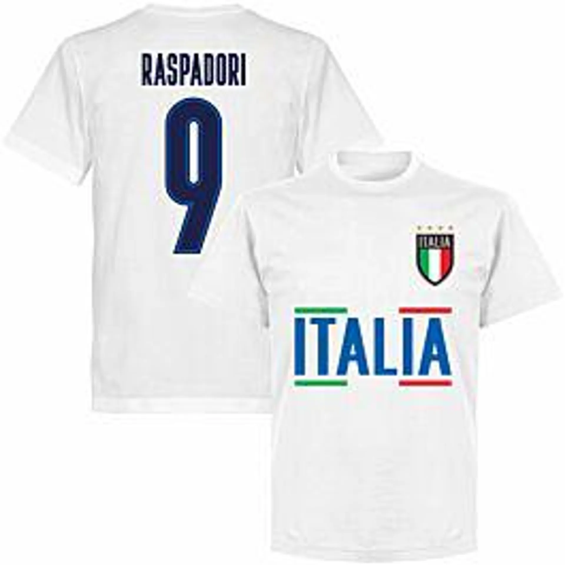 Italy Raspadori 9 Team KIDS T-shirt - White