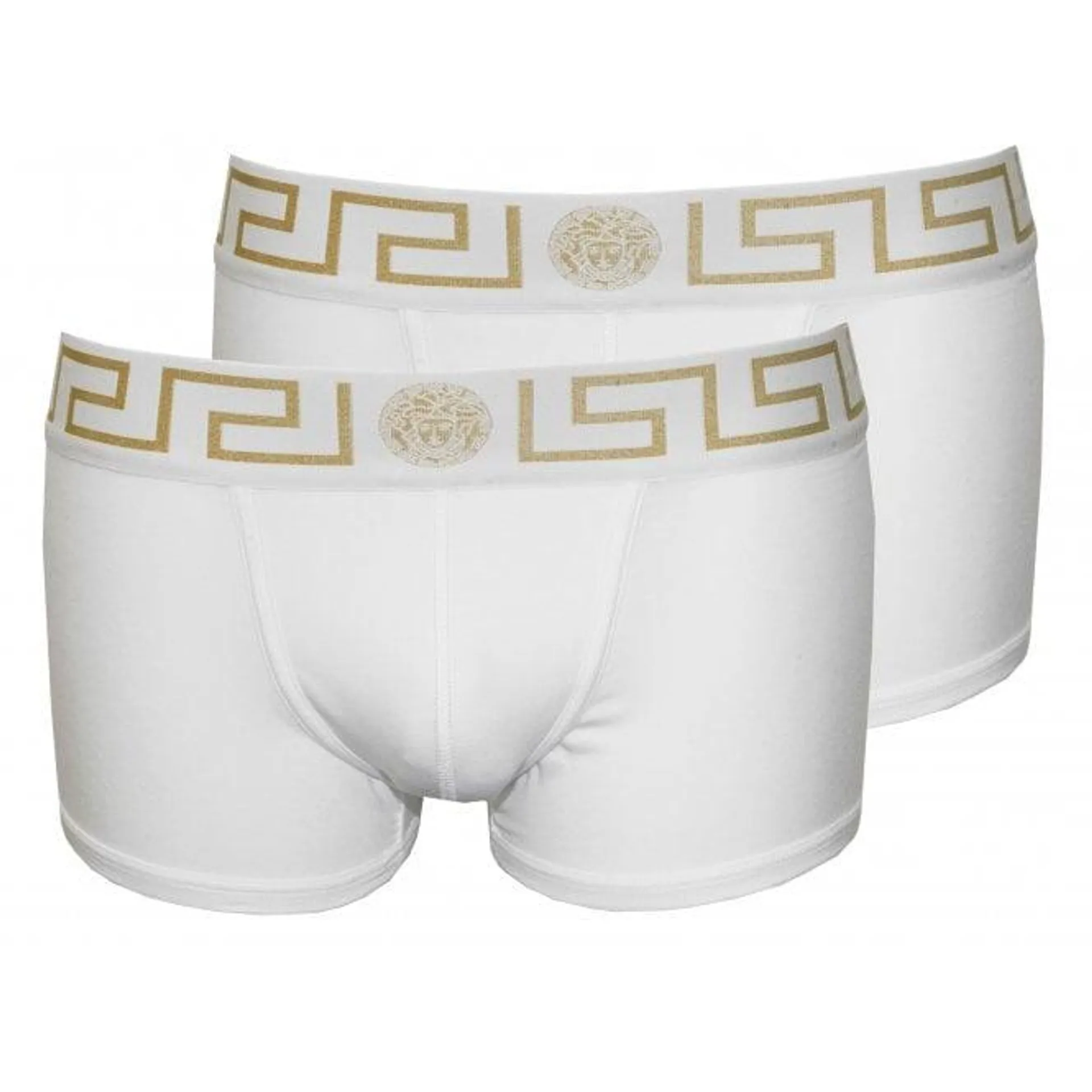 2-Pack Greca Border Boxer Trunks, White