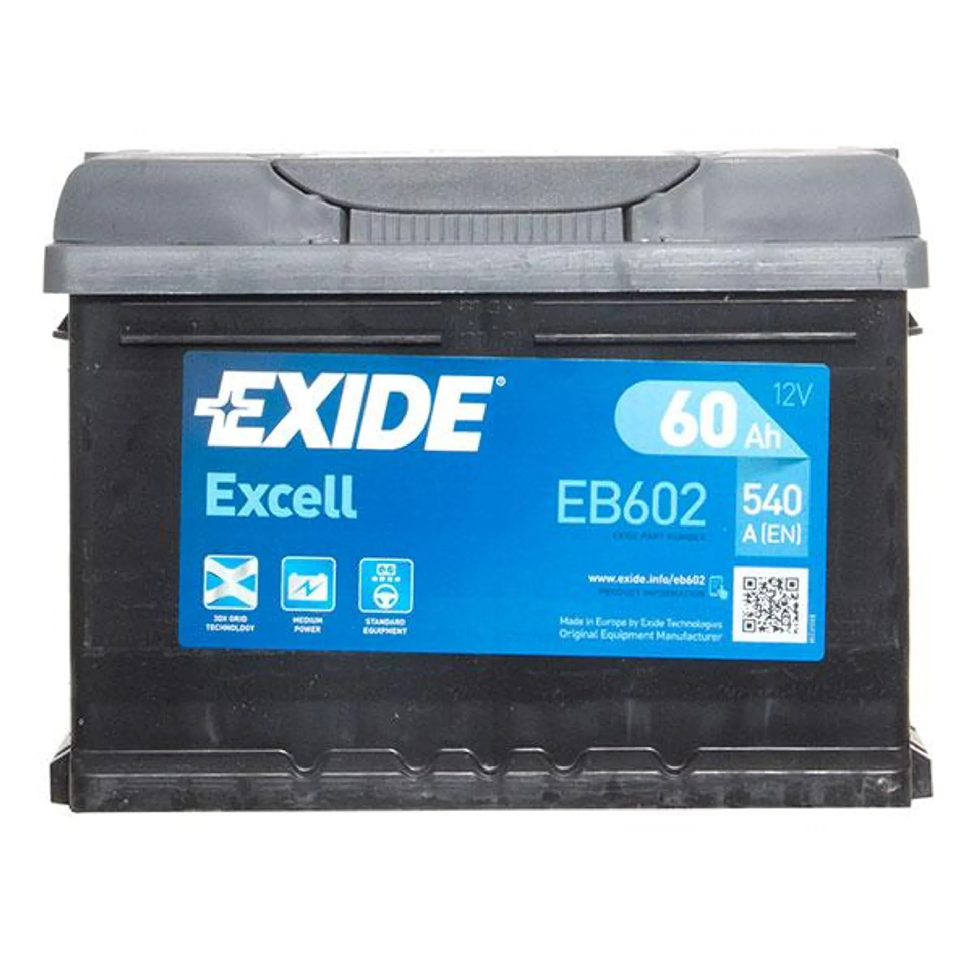 Exide Excel 075 Car Battery - 3 Year Guarantee