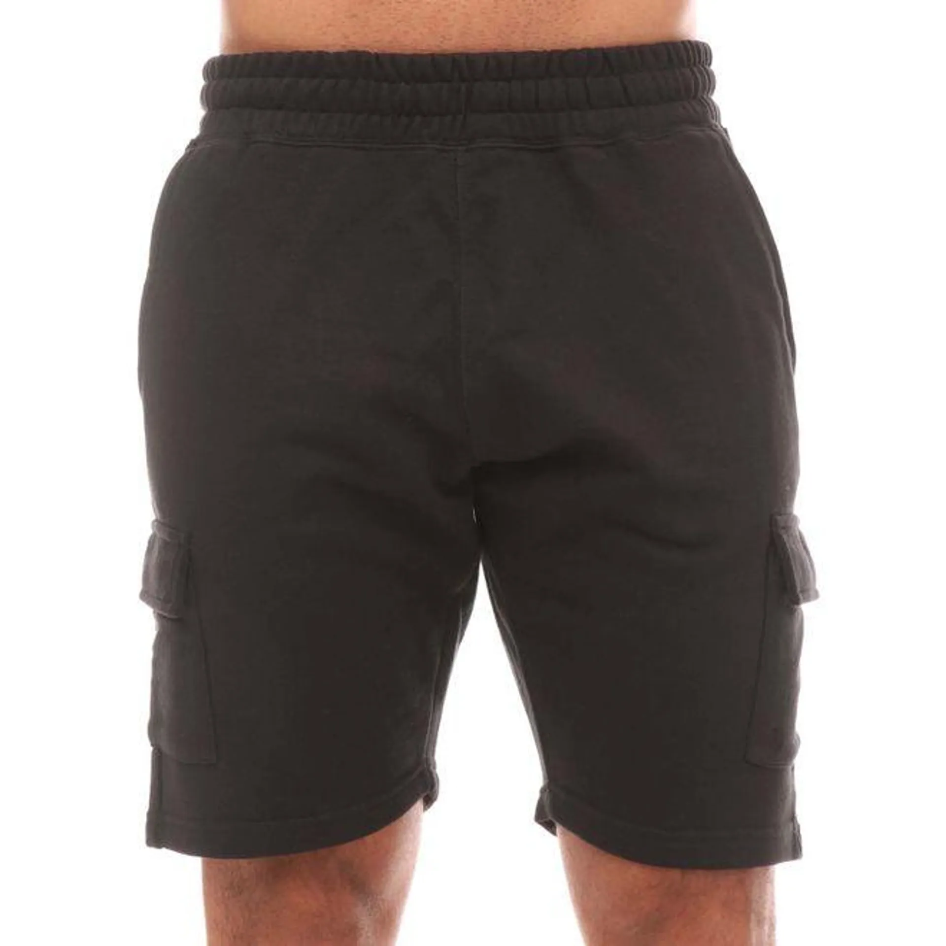 Established Unwashed Cargo Shorts in Black