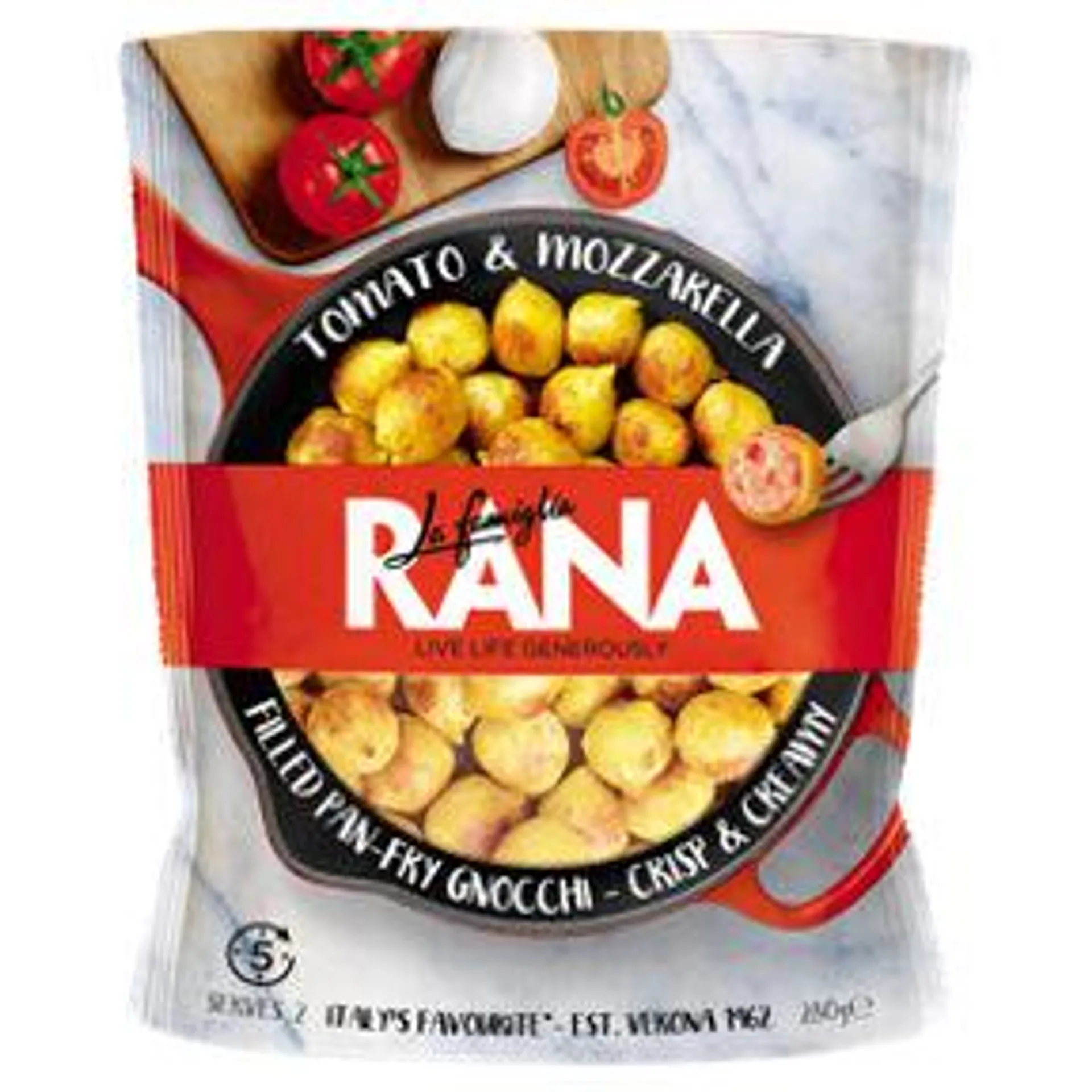 La Famiglia Rana Tomato & Mozzarella Filled Pan-Fry GnocchI