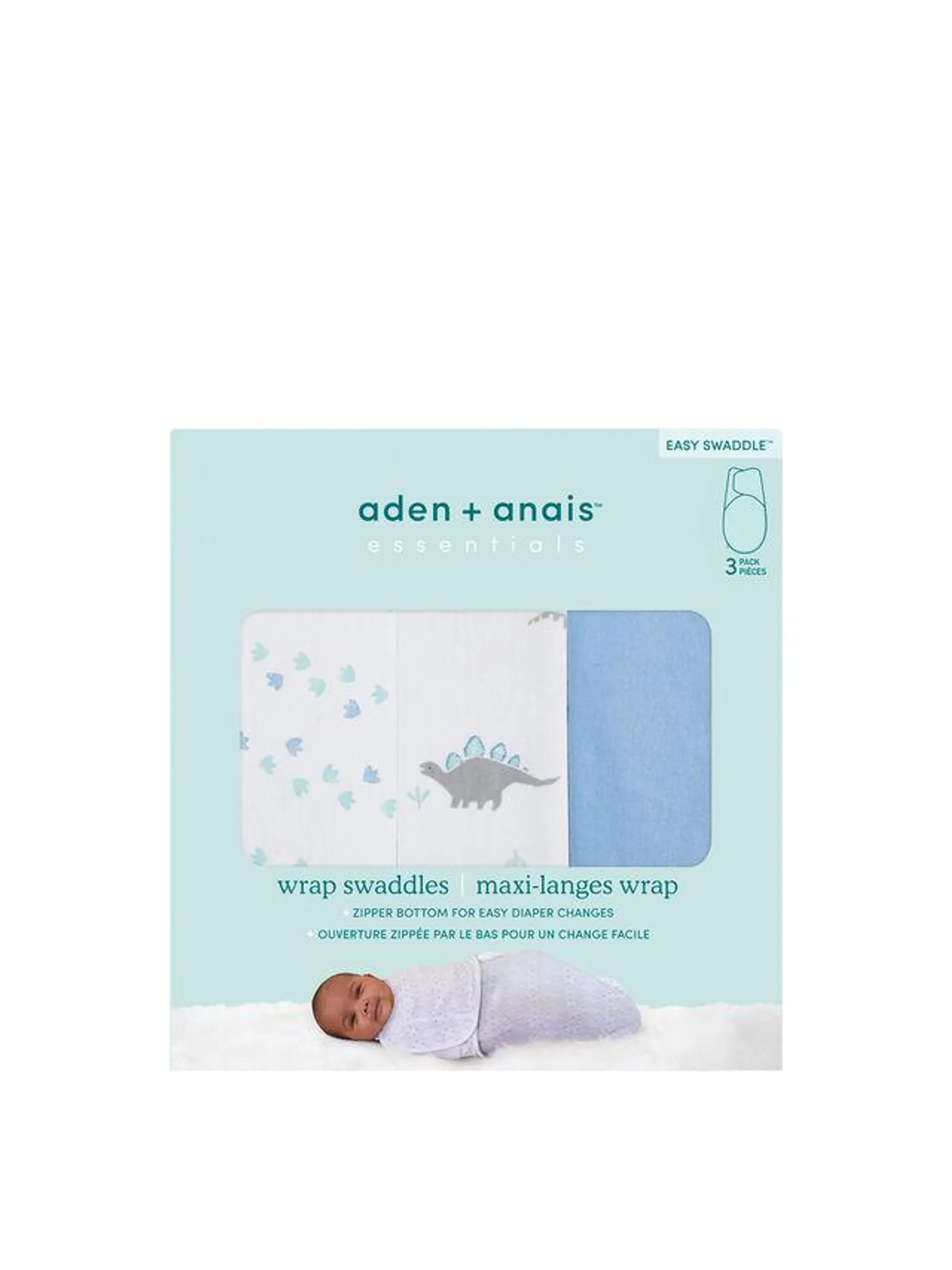 Essential Wrap Swaddles 3-Pack Dino-Rama