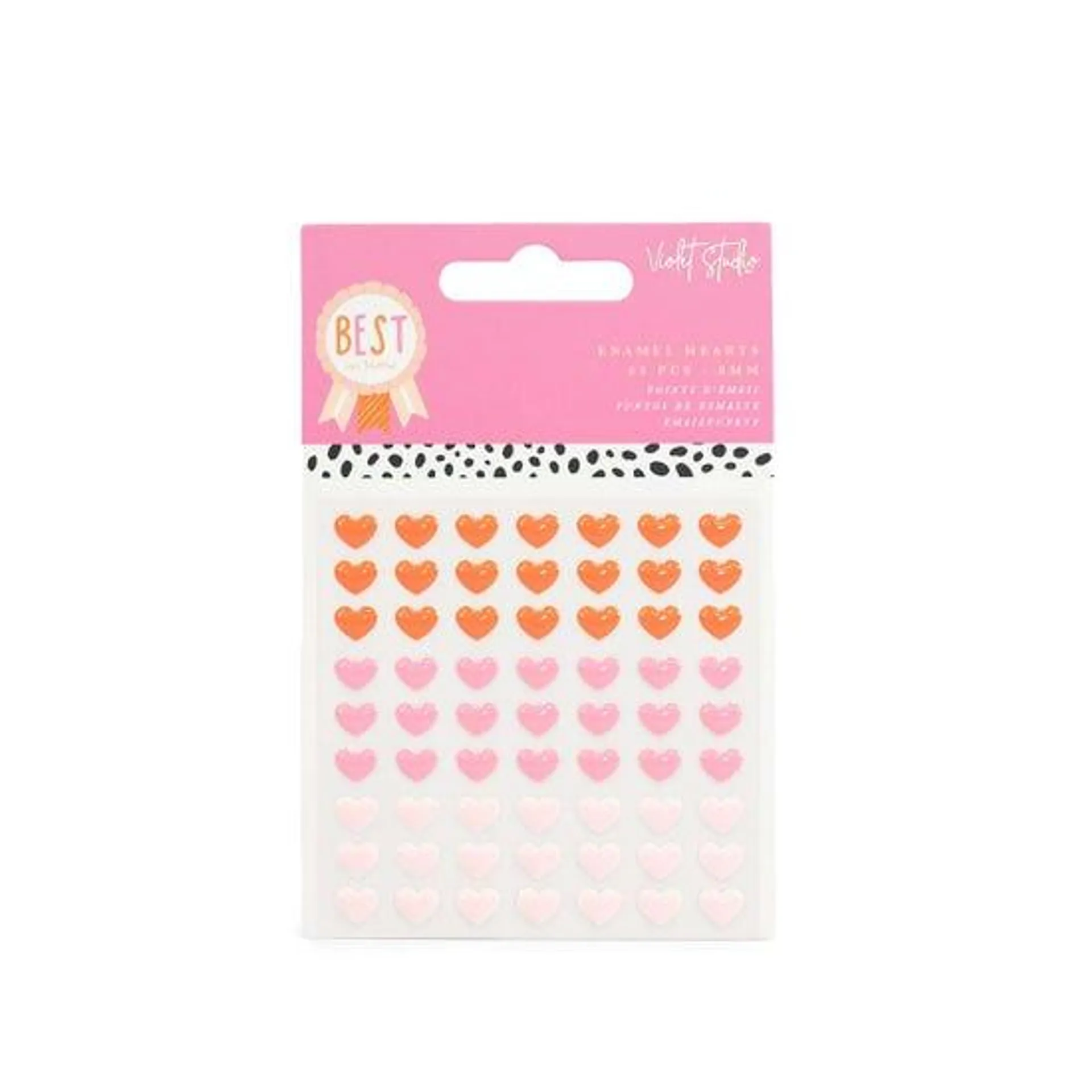 Violet Studio Best In Show Adhesive Enamel Dots - Hearts Pack of 63