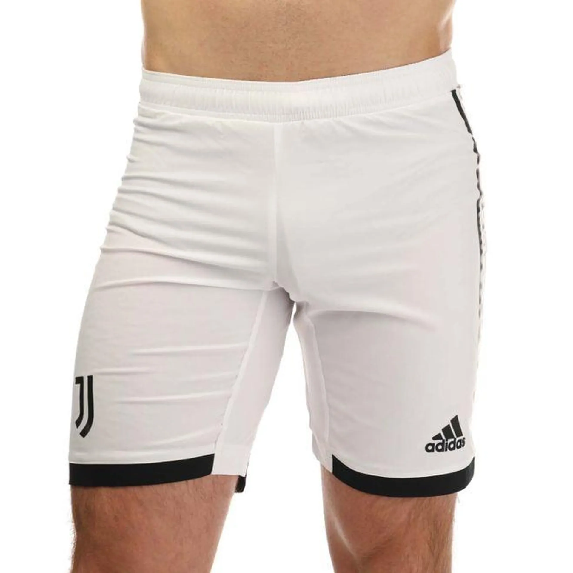 adidas Mens Season Juventus 2022/23 Home Shorts in White Black