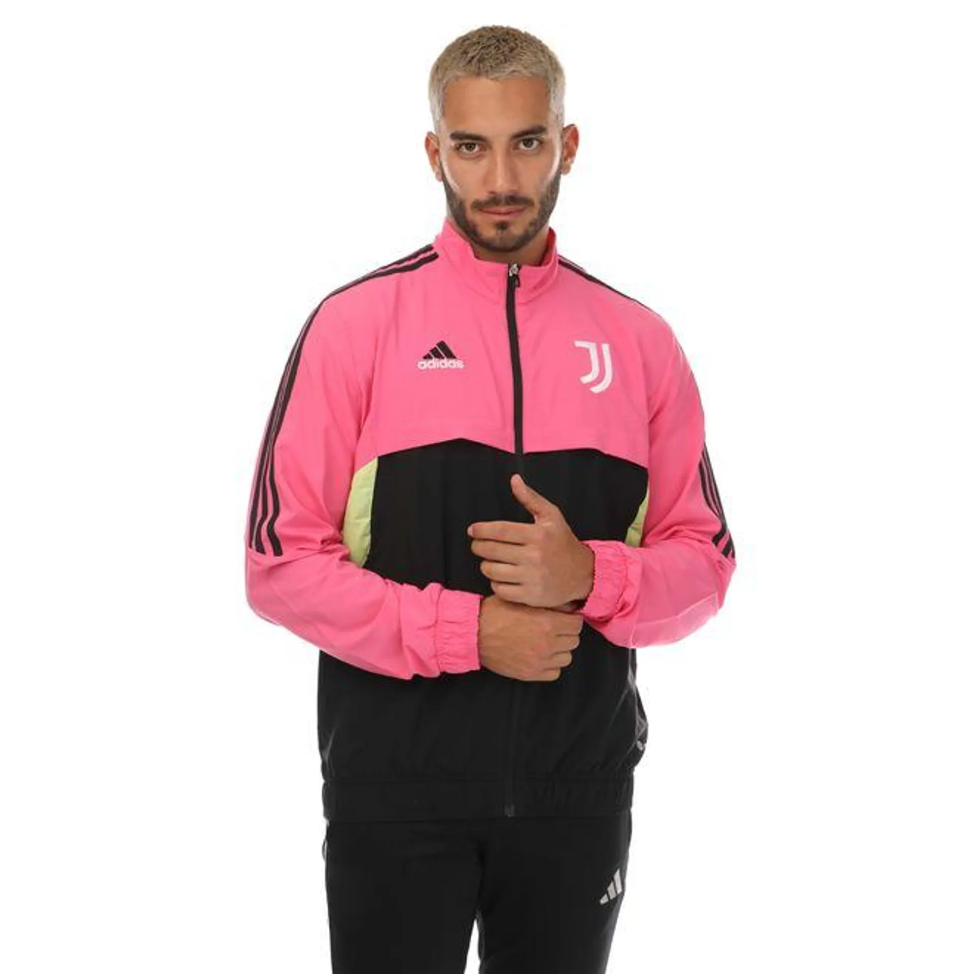 adidas Mens Juventus 2022/23 Training Jacket in black pink