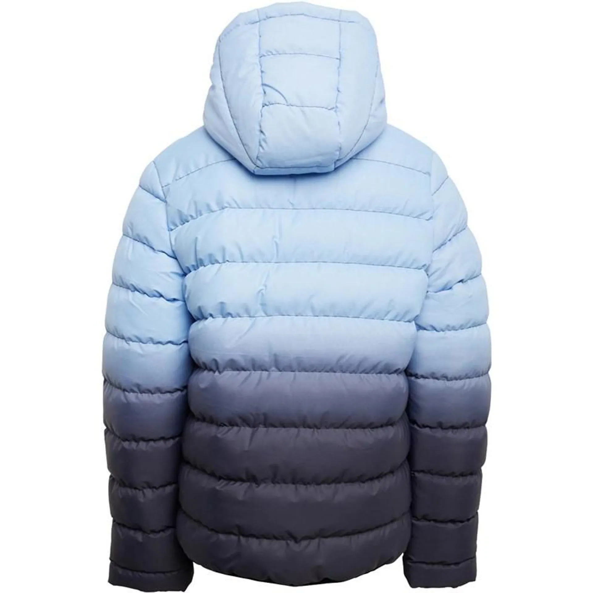 Fluid Girls Hooded Ombre Padded Jacket Navy/​Blue