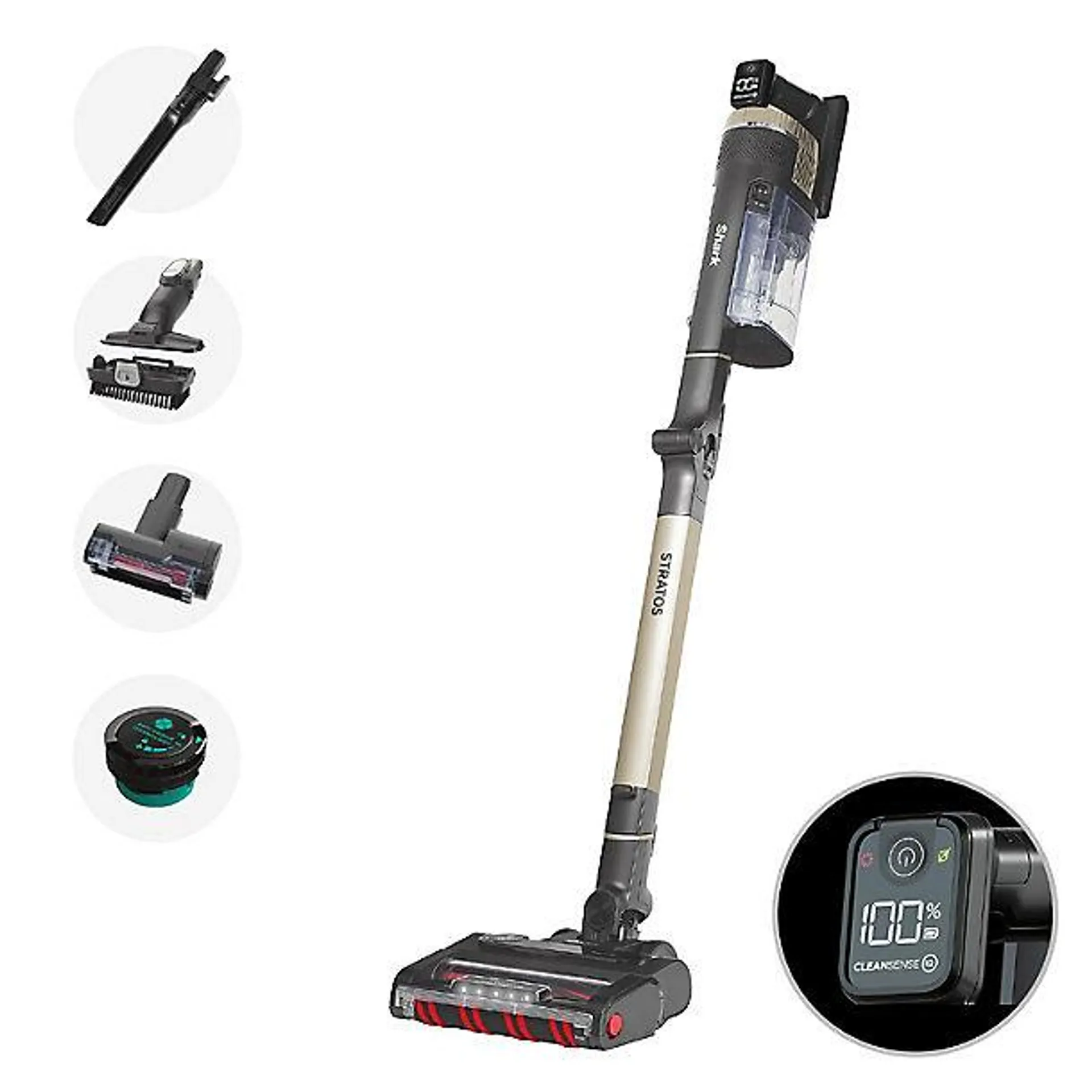 Shark Stratos Pet Pro Cordless Vacuum Cleaner with Anti-Hair Wrap Plus & Clean Sense IQ IZ400UKT