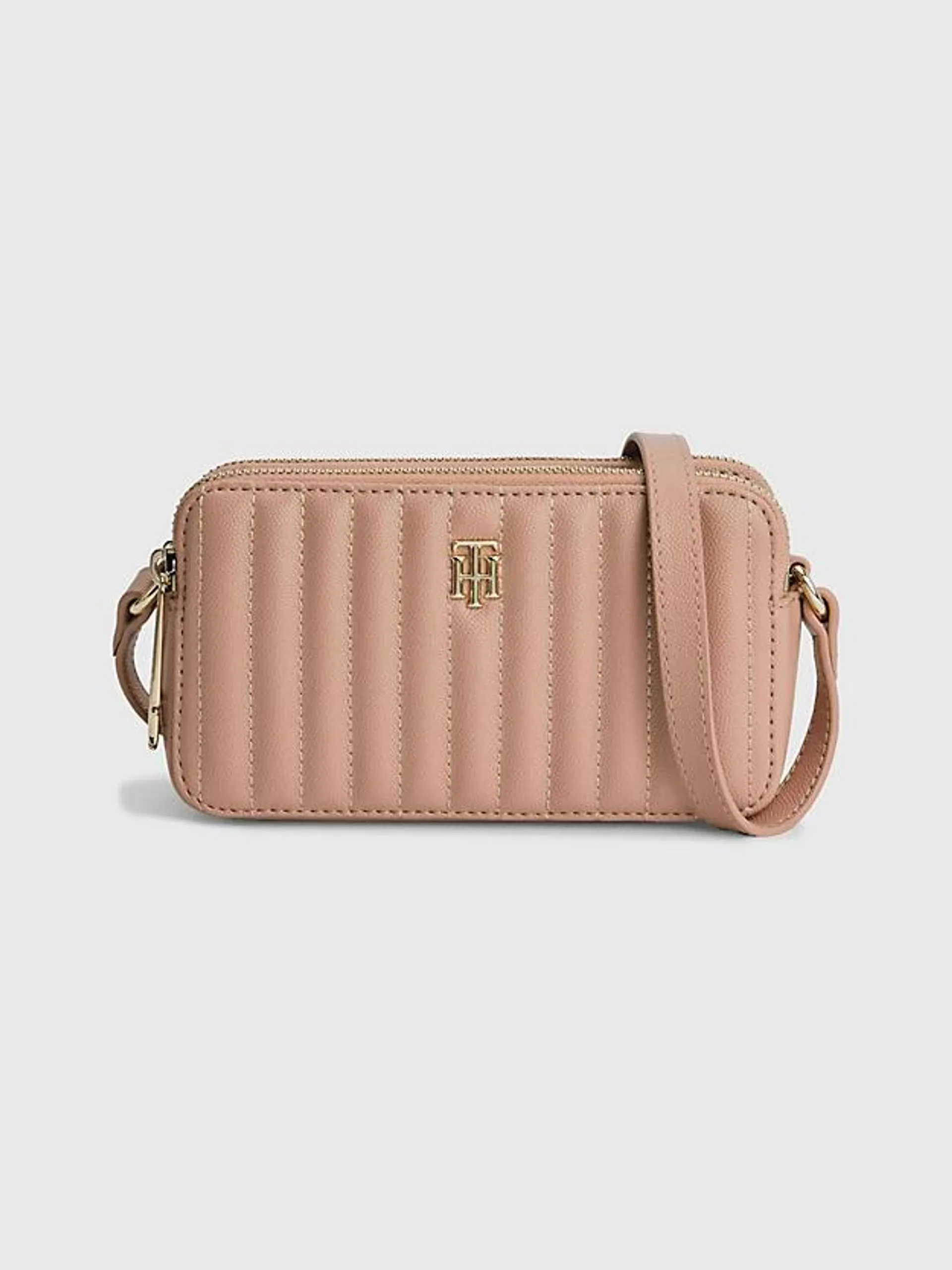 Quilted TH Monogram Crossover Camera Bag