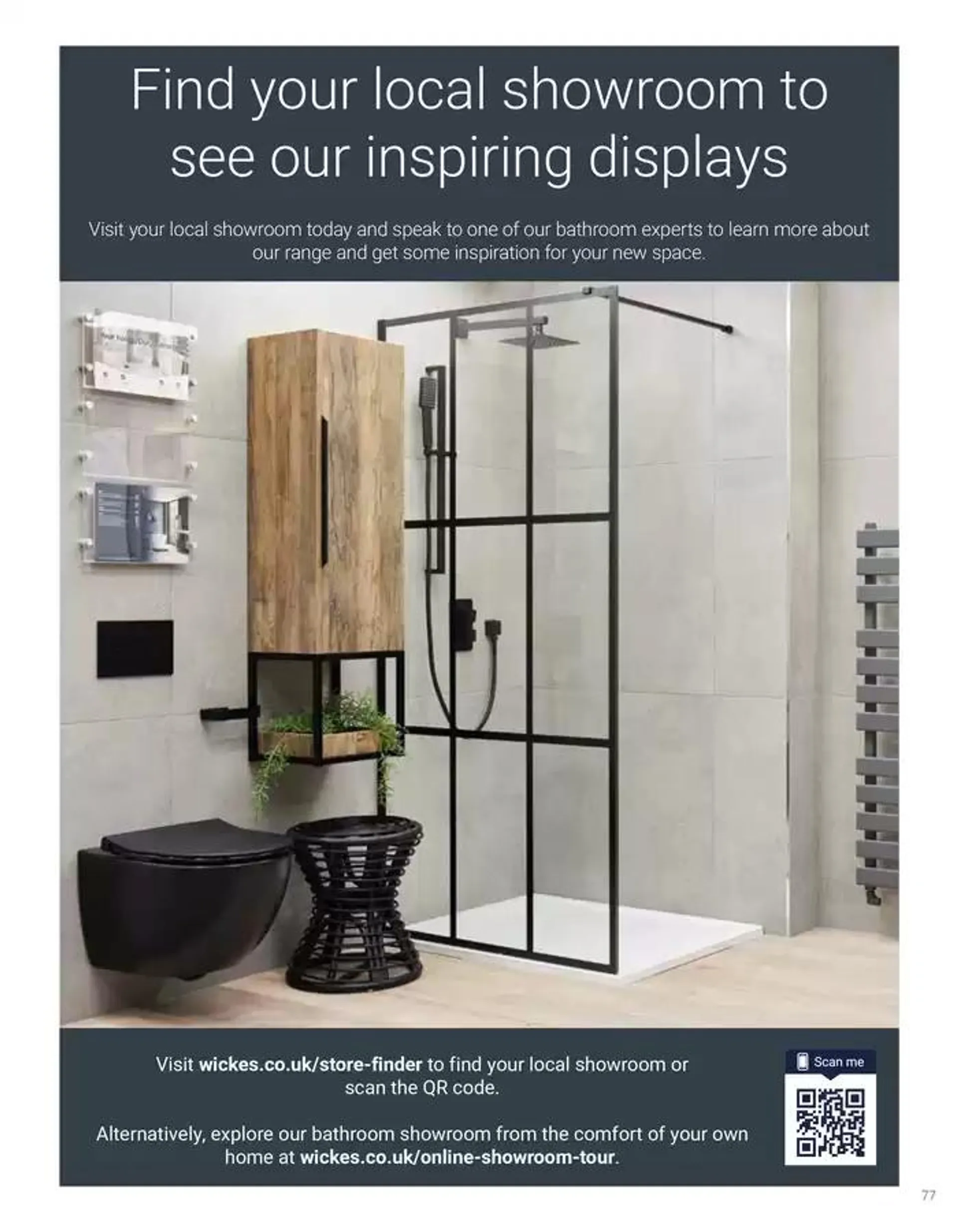 Wickes Bespoke Bathrooms brochure from 5 November to 31 December 2024 - Catalogue Page 77