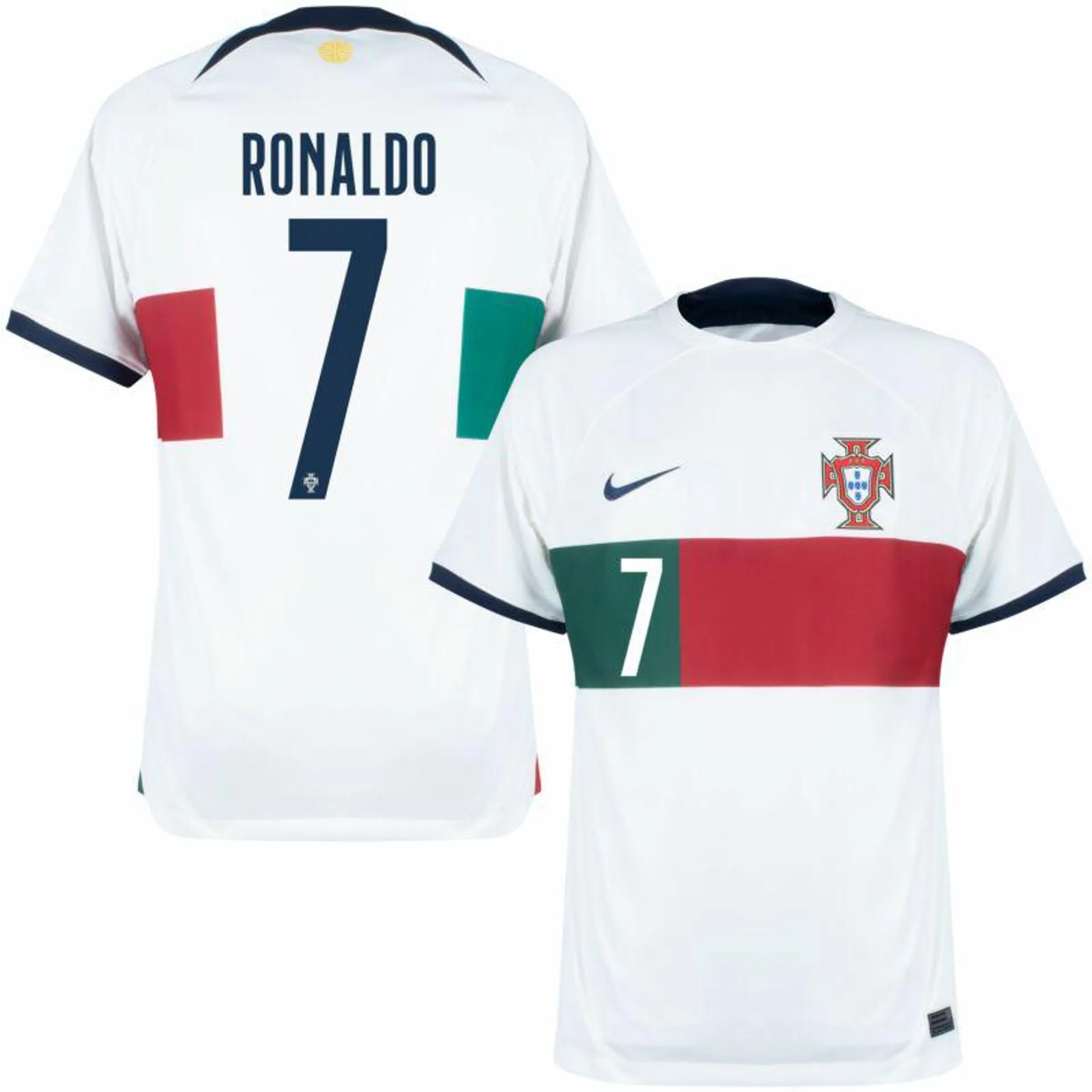 Nike Portugal Away Ronaldo 7 KIDS Shirt 2022-2023 (Official Printing)