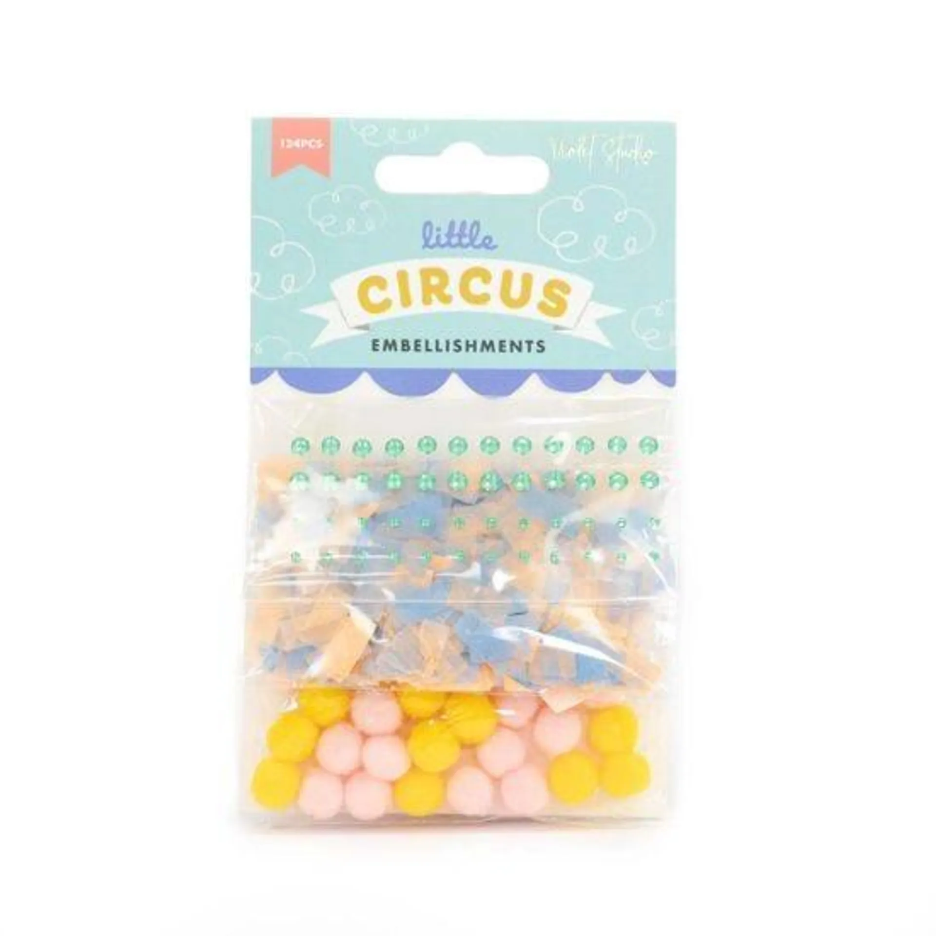 Violet Studio Multi Pack of 124 Embellishments - Little Circus