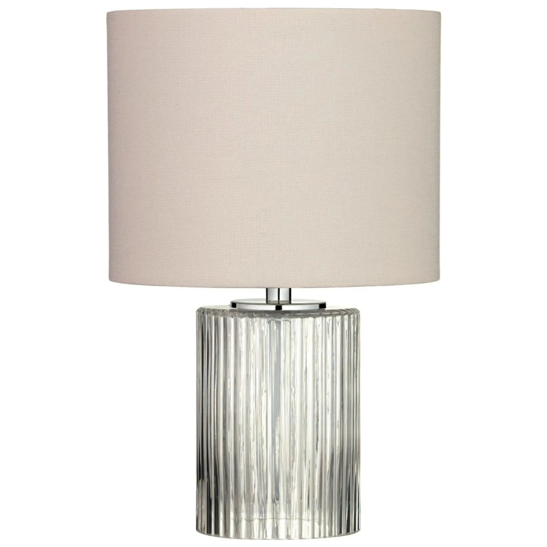 Small Ribbed Glass Lamp