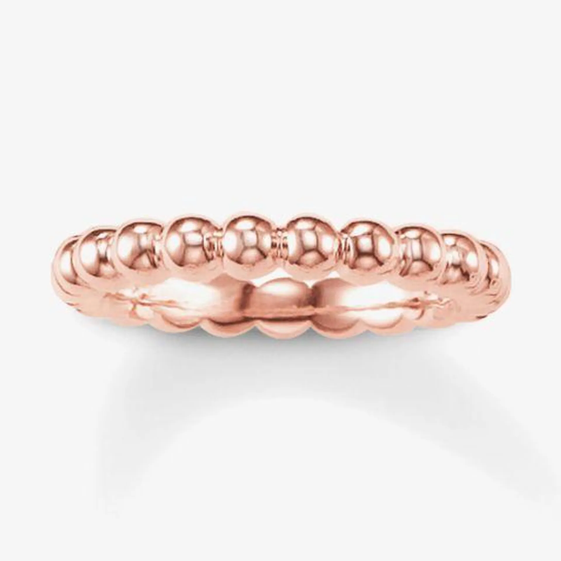 Rose Gold Plated Beaded Ring