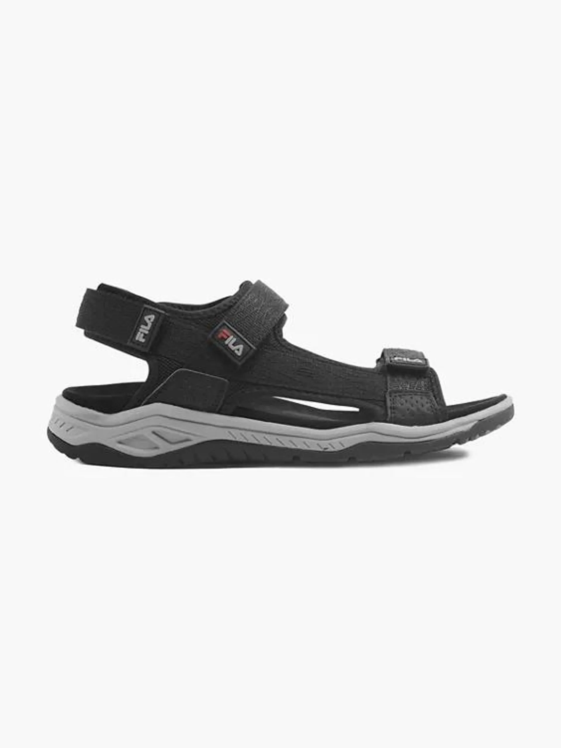 Black Fila Triple Strap Sandal