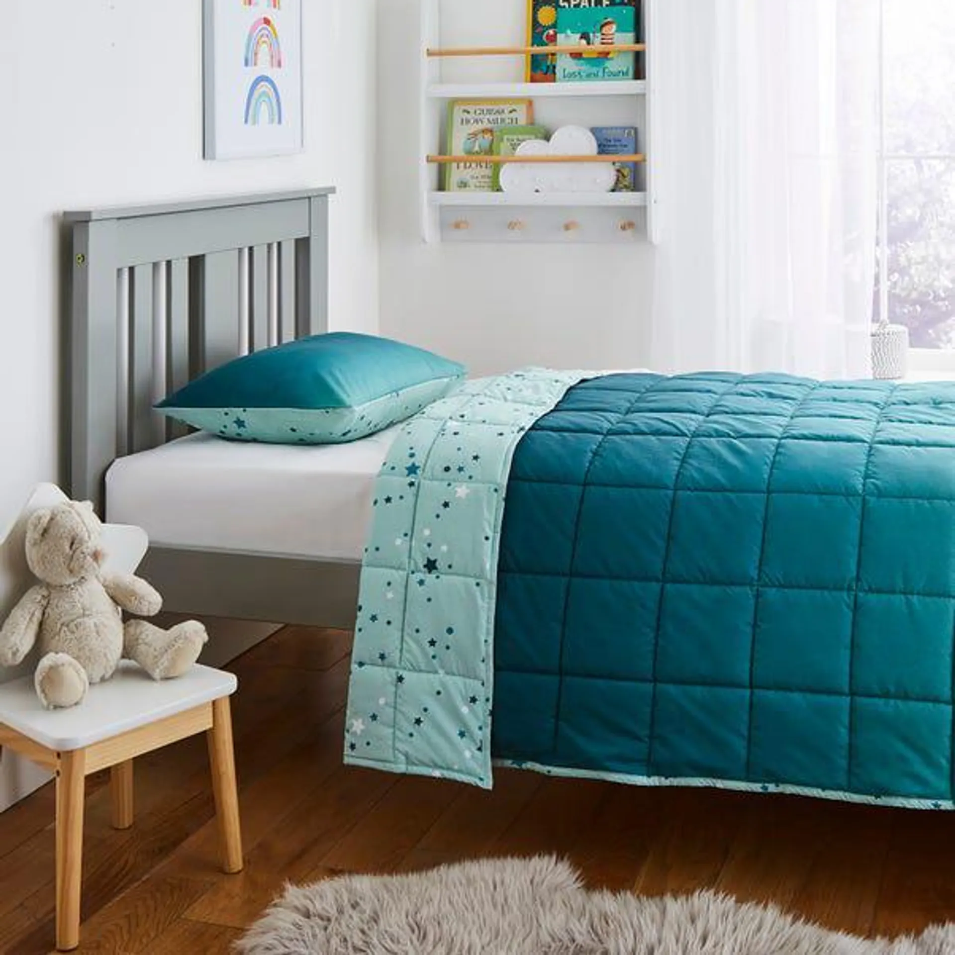 Teal Ombre 4 Tog Coverless Quilt Set