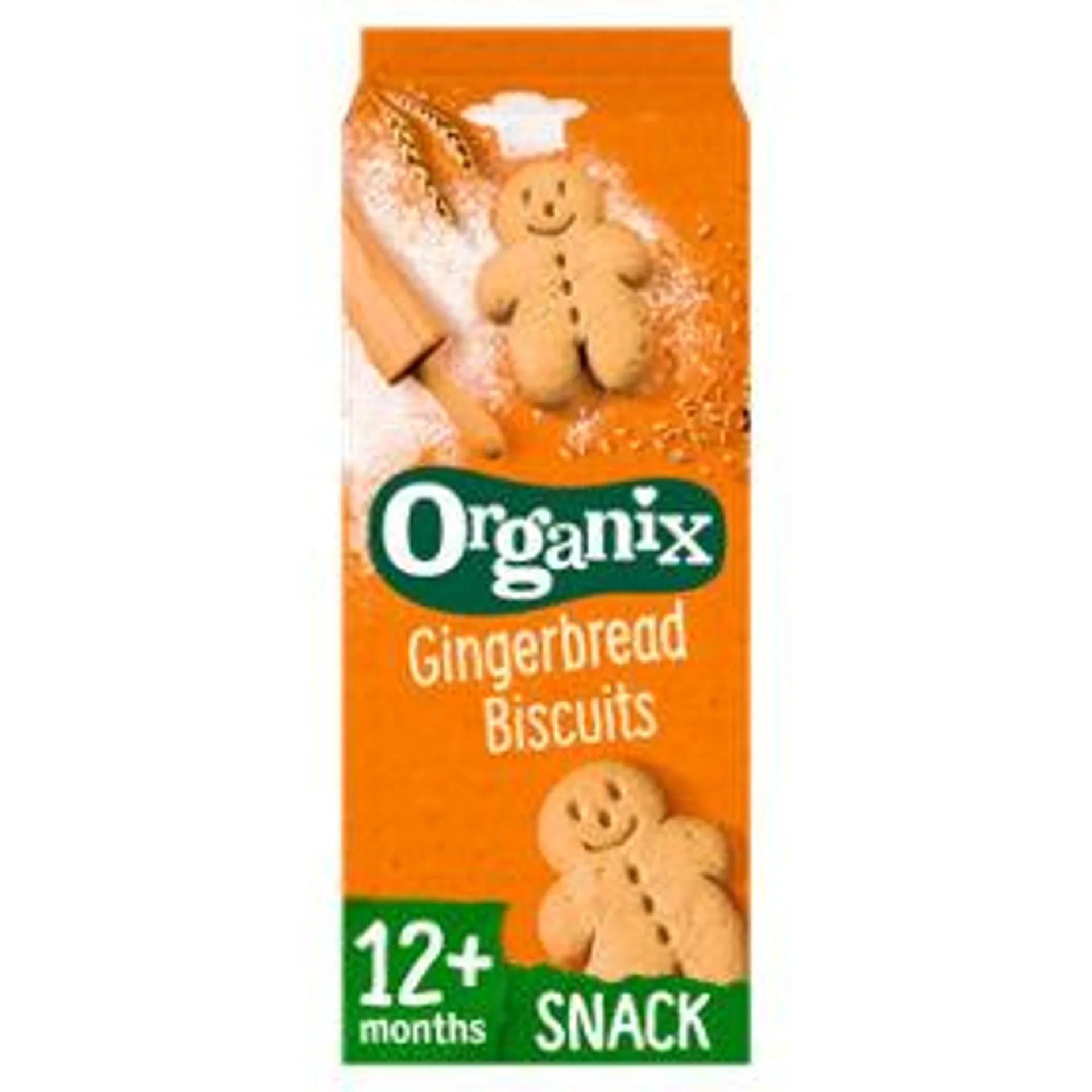 Organix Gingerbread Men Organic Toddler Snack Biscuits