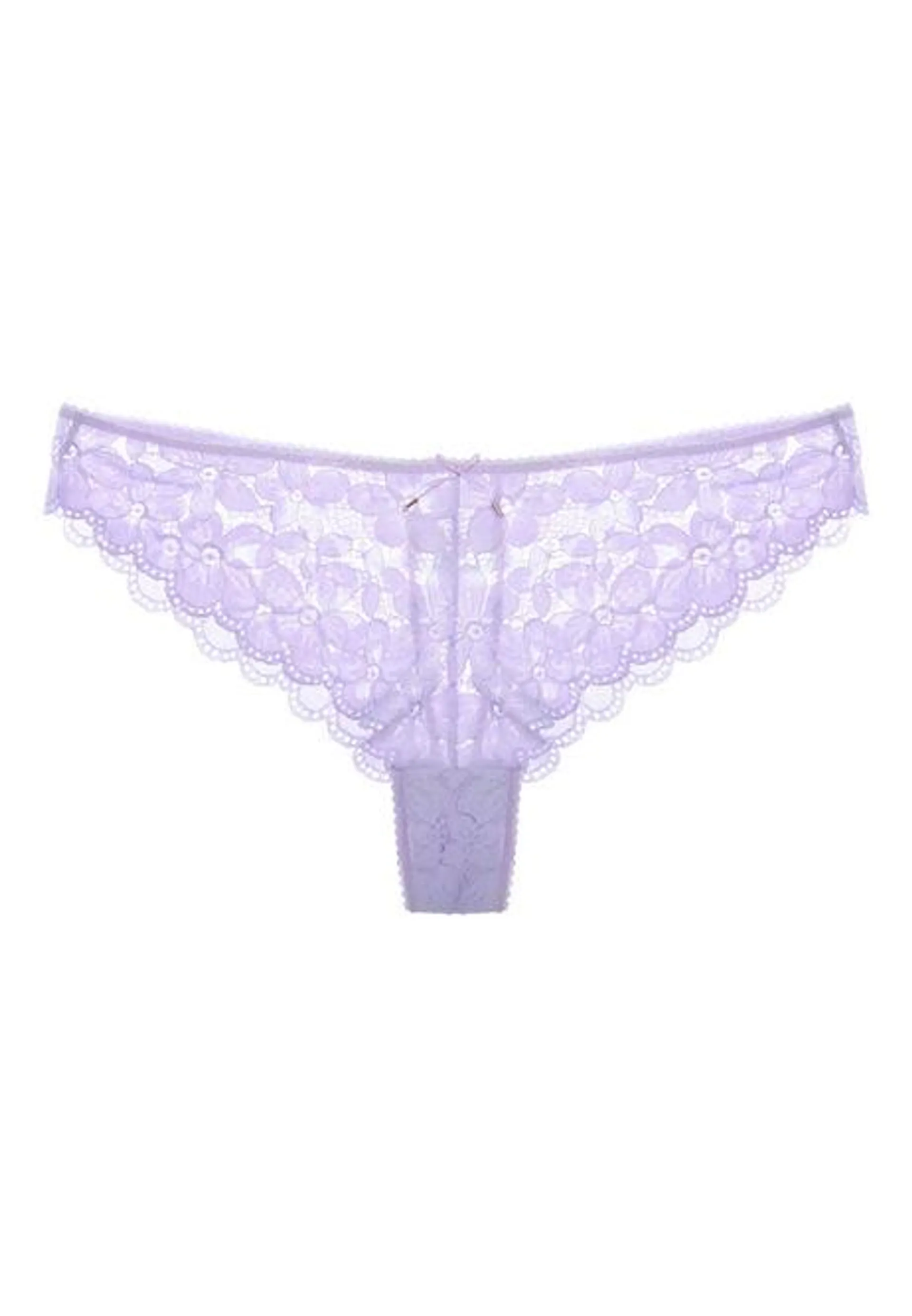 Womens Lilac Lace Brazilian Brief