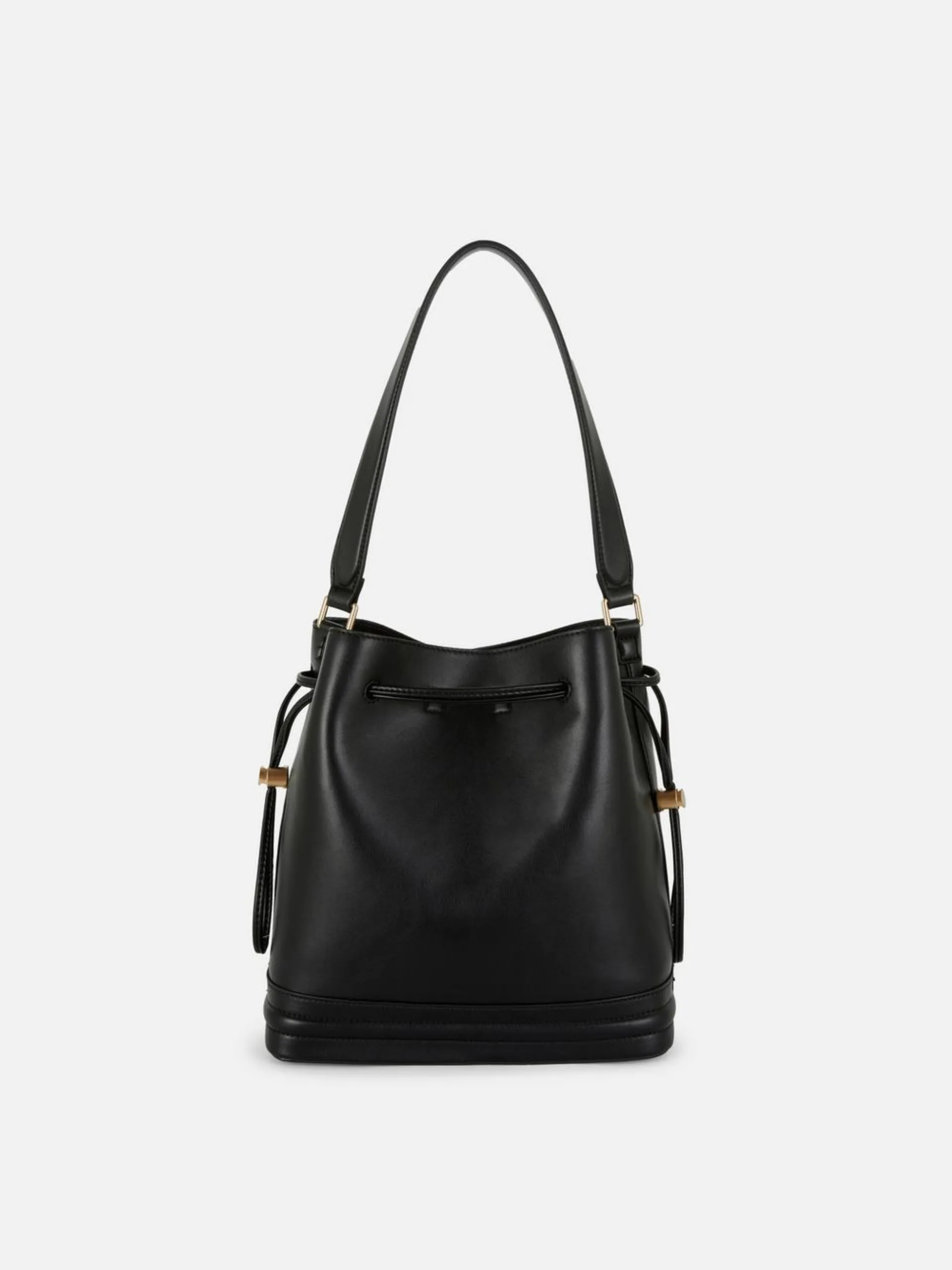 The Edit Faux Leather Bucket Tote