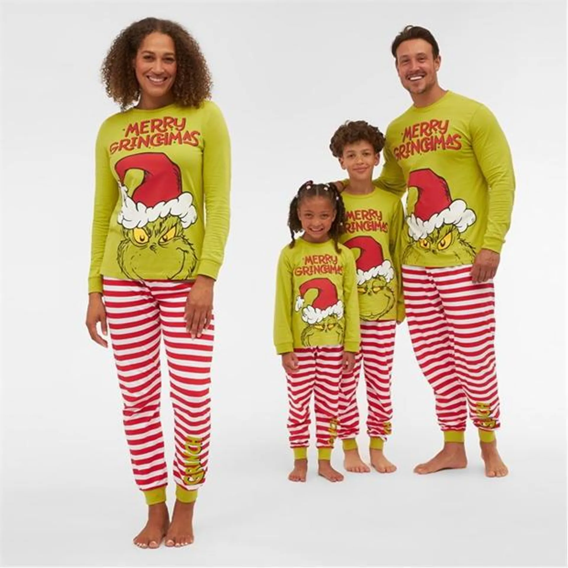 Ladies Family Christmas Grinch Pyjama Set