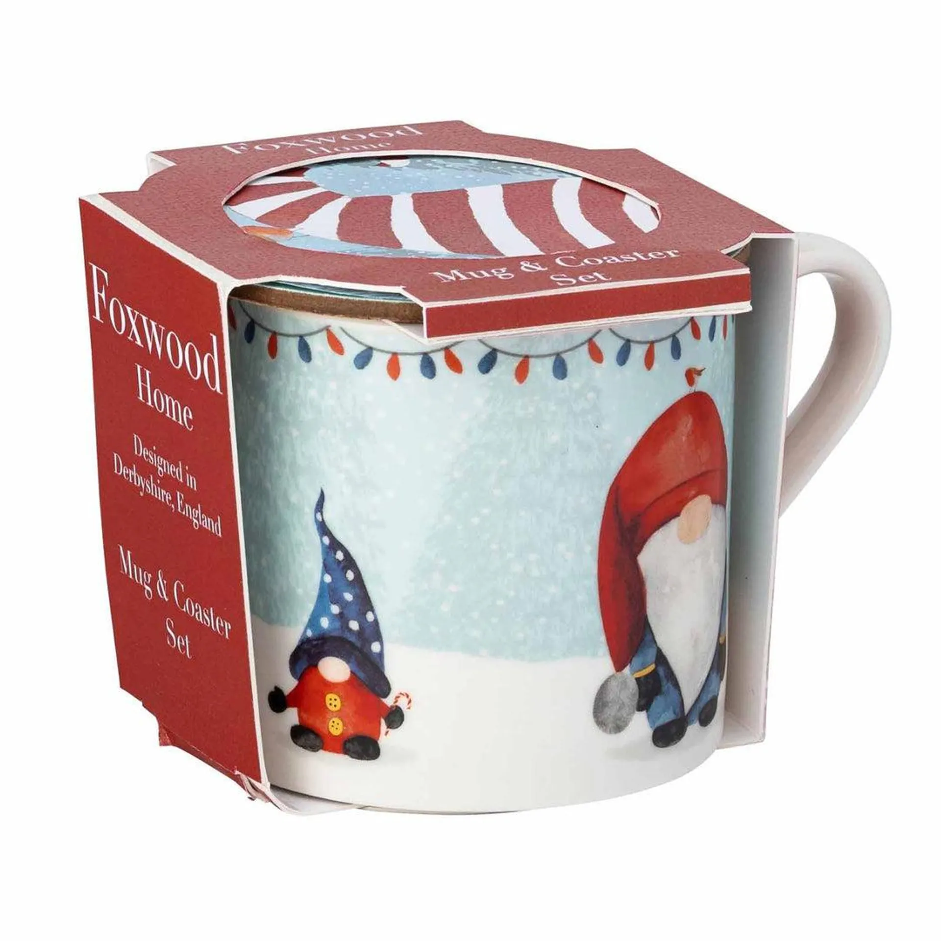 The English Tableware Company Christmas Gonk Mug & Coaster Set