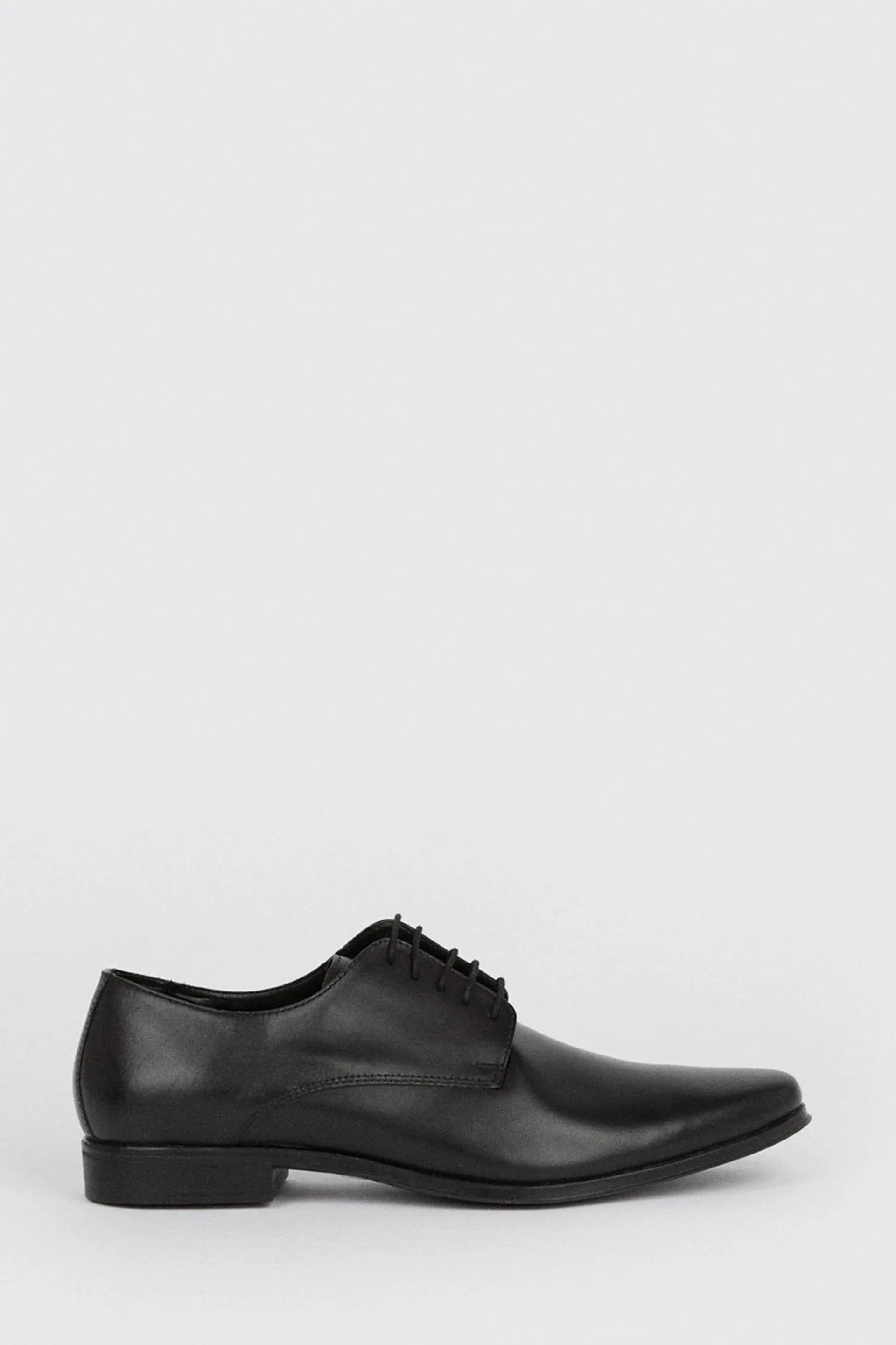 Black Leather Smart Derby Shoes