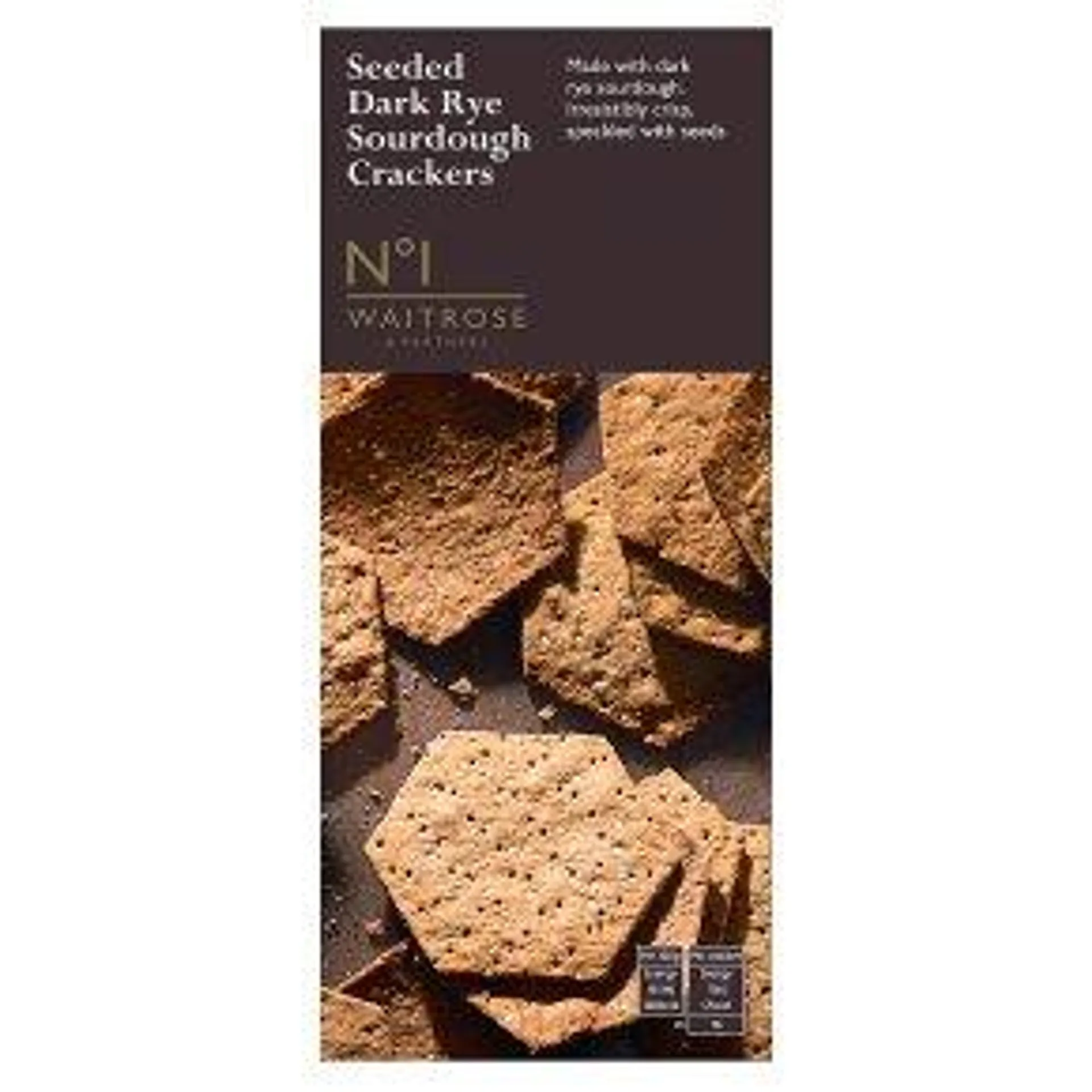 No.1 Seeded Dark Rye Sourdough Crackers