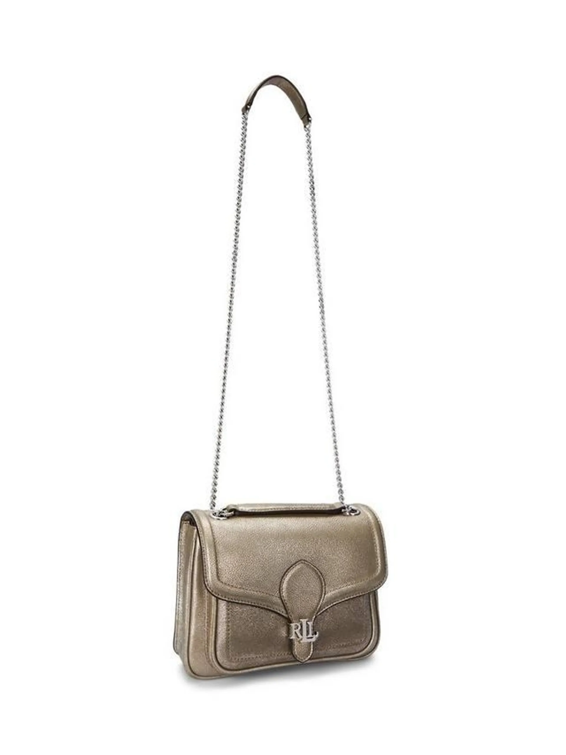 Lauren Ralph Lauren Bradley Small Metallic Leather Crossbody Bag