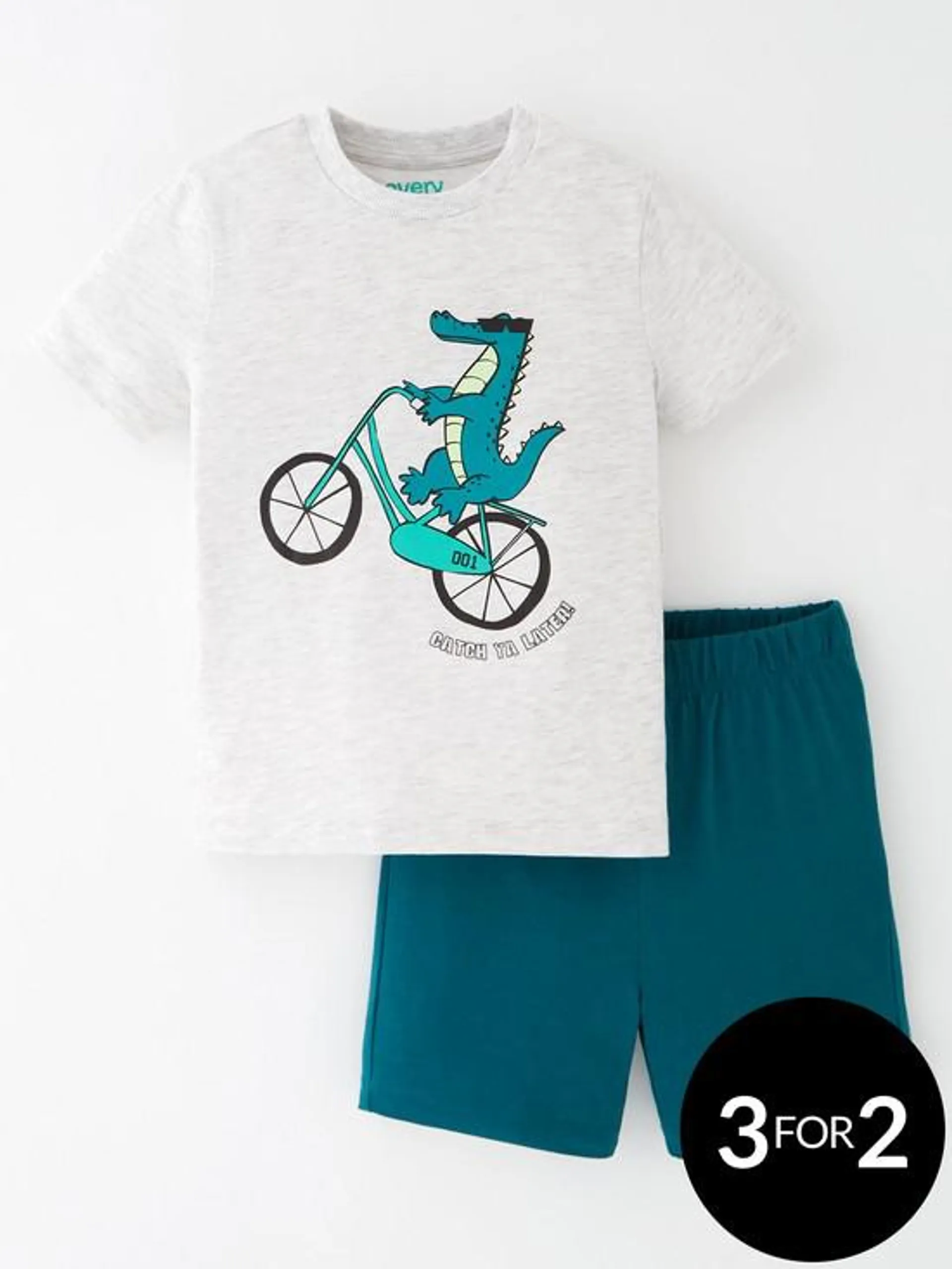 Boys Croc Ss T-Shirt And Short Set