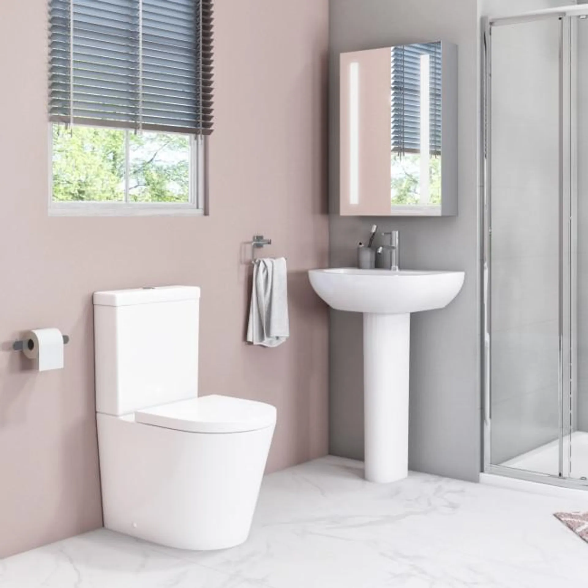 Newport Close Coupled Toilet and Basin Suite