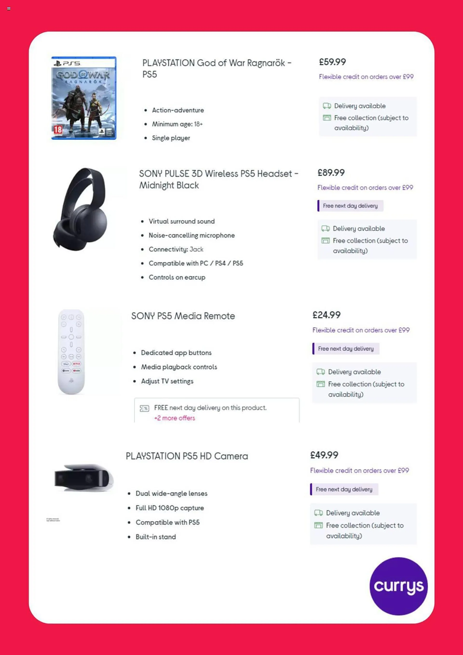 Currys PC World Weekly Offers - 5