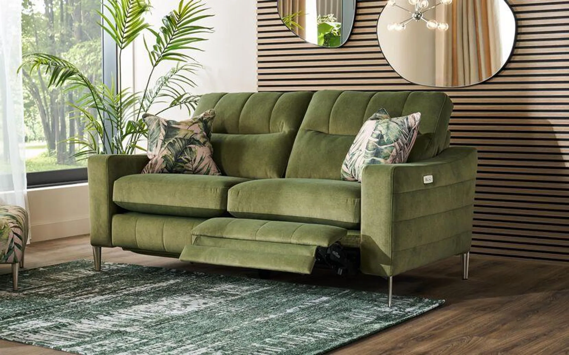 Paradiso Fabric 2 Seater Power Recliner Sofa