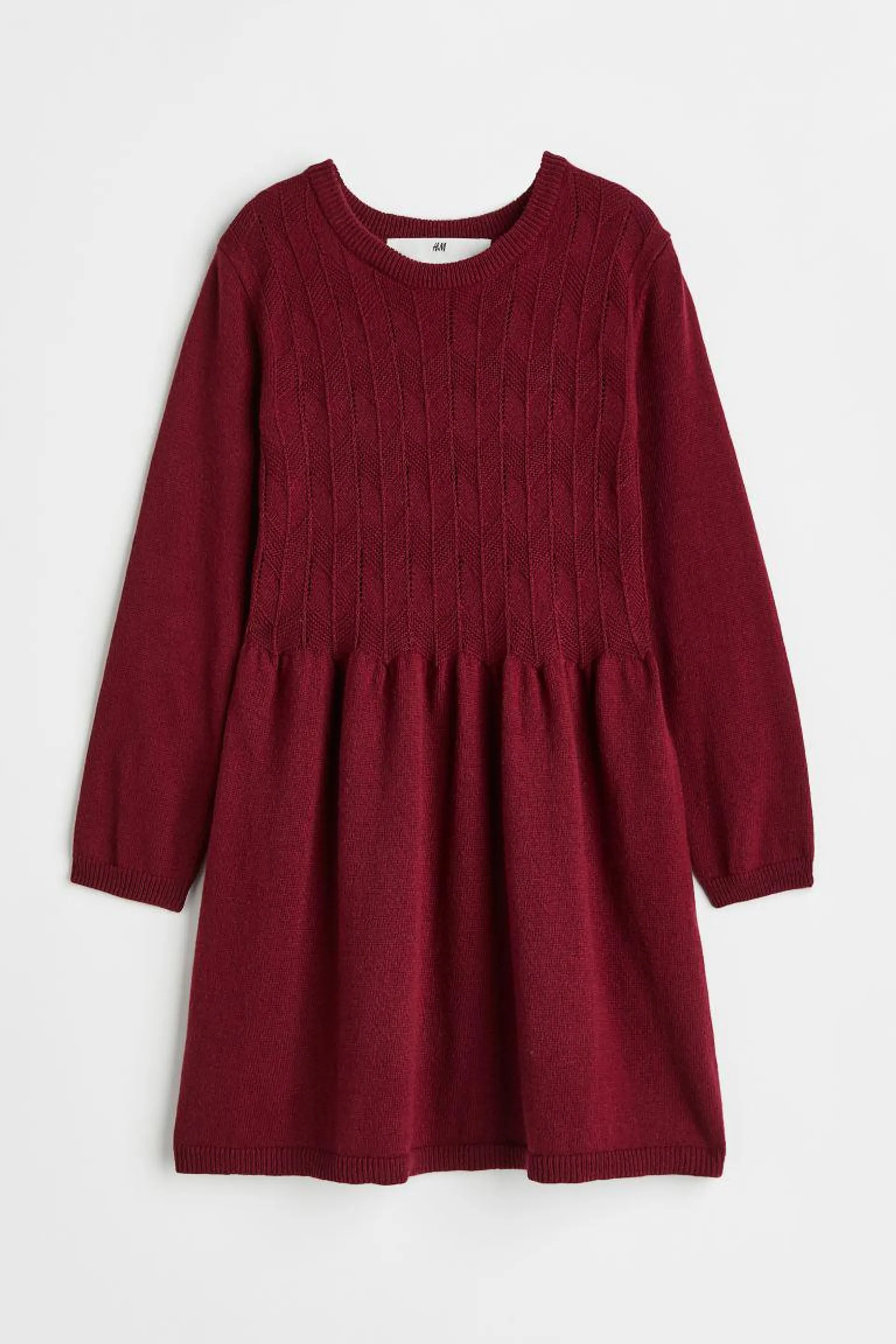 Textured-knit dress