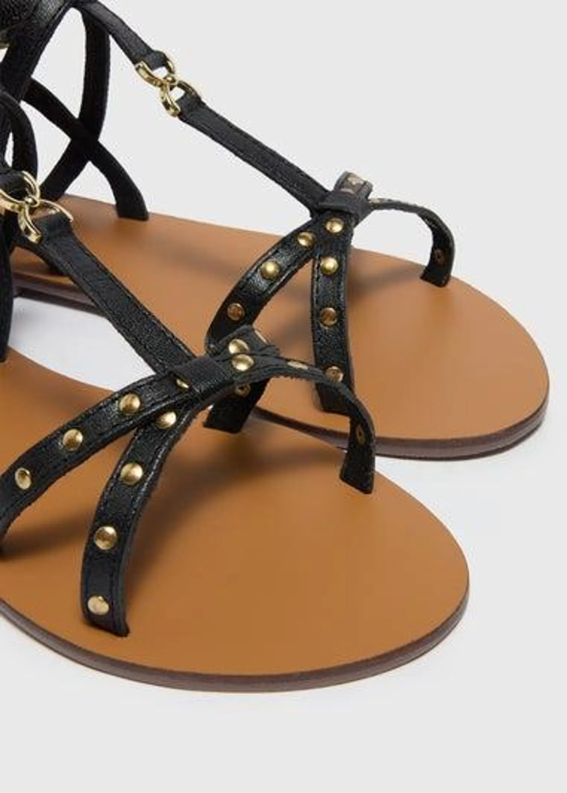 Black Gladiator Strappy Sandals