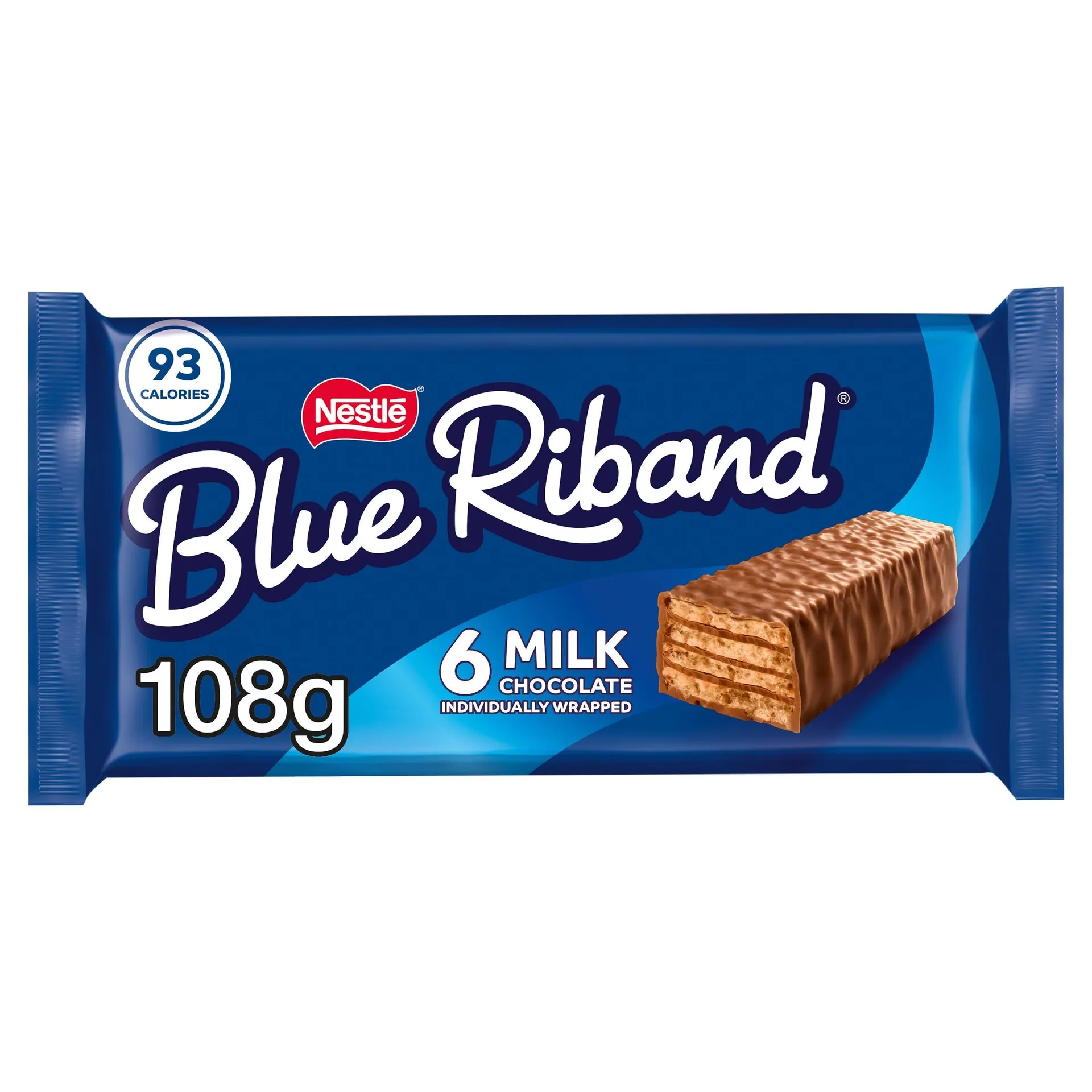 Blue Riband Original Milk Chocolate Wafer Biscuit Bar 6 Pack Multipack 108g