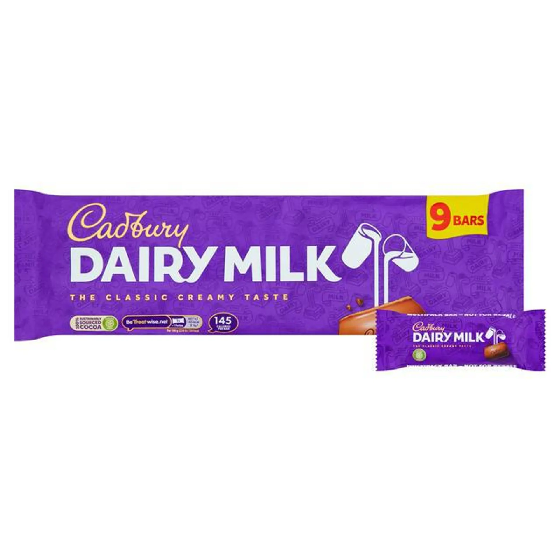 Cadbury Dairy Milk Chocolate Bar Multipack x9 244.8g