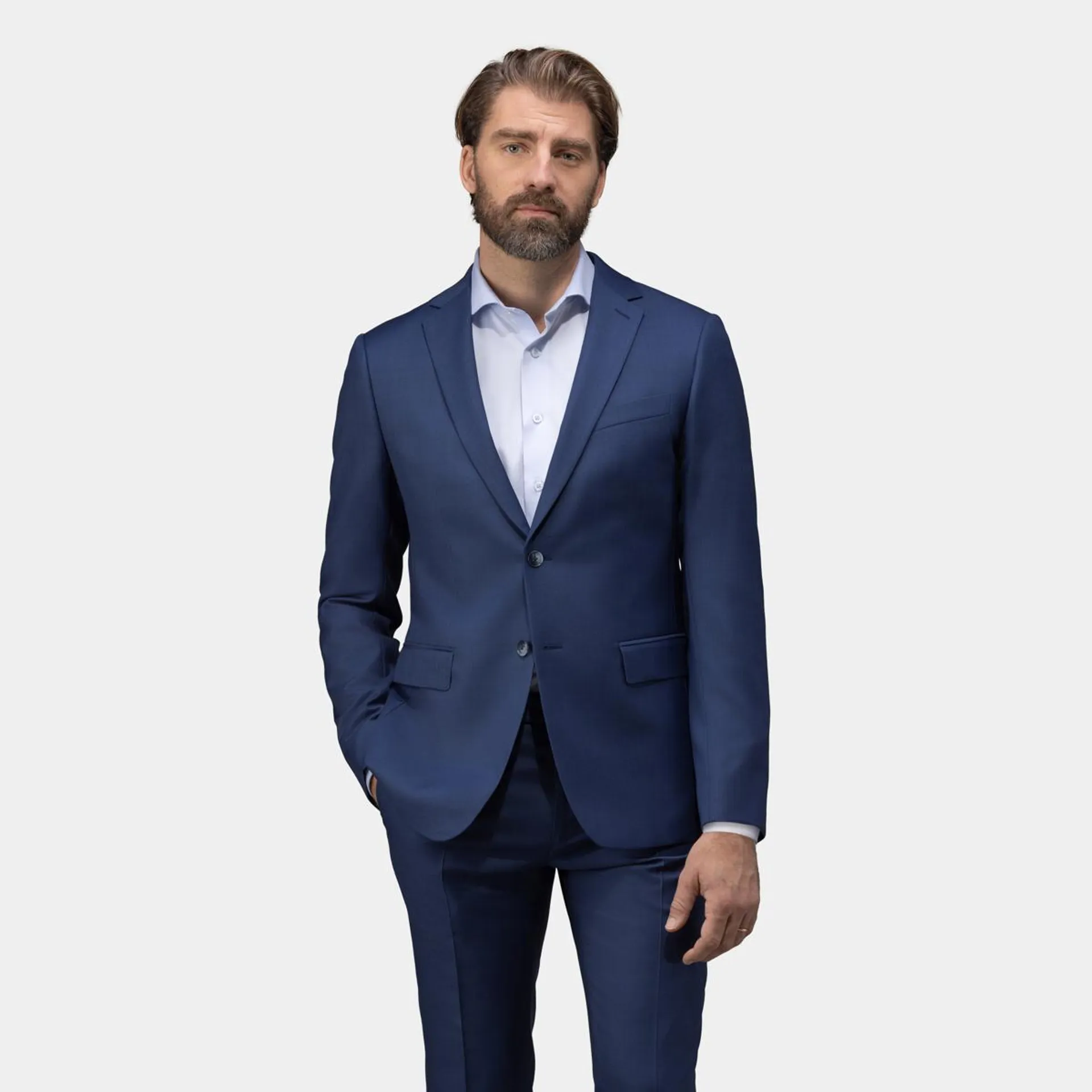 Dark blue two-piece suit