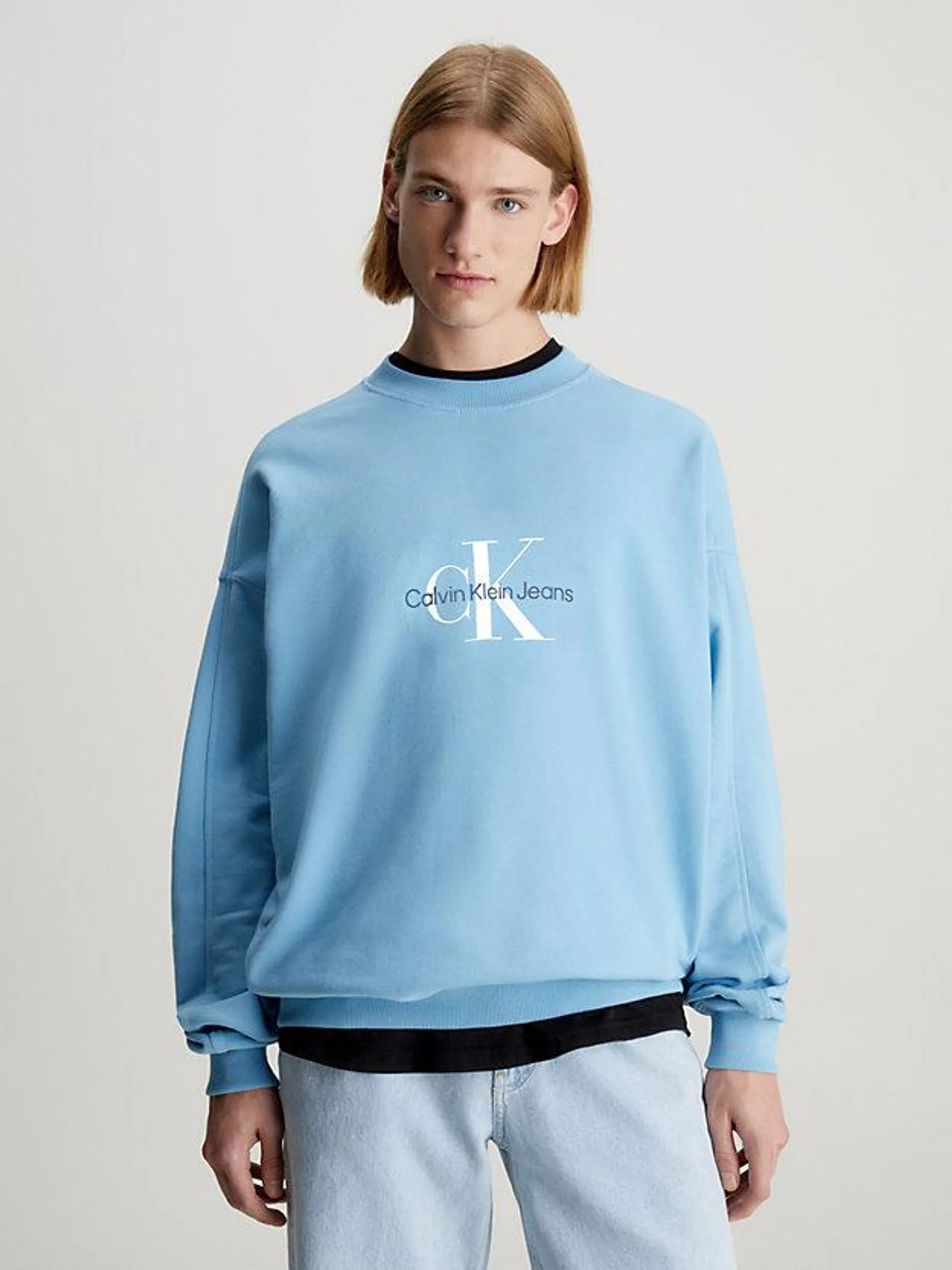 Oversized sweatshirt met monogram