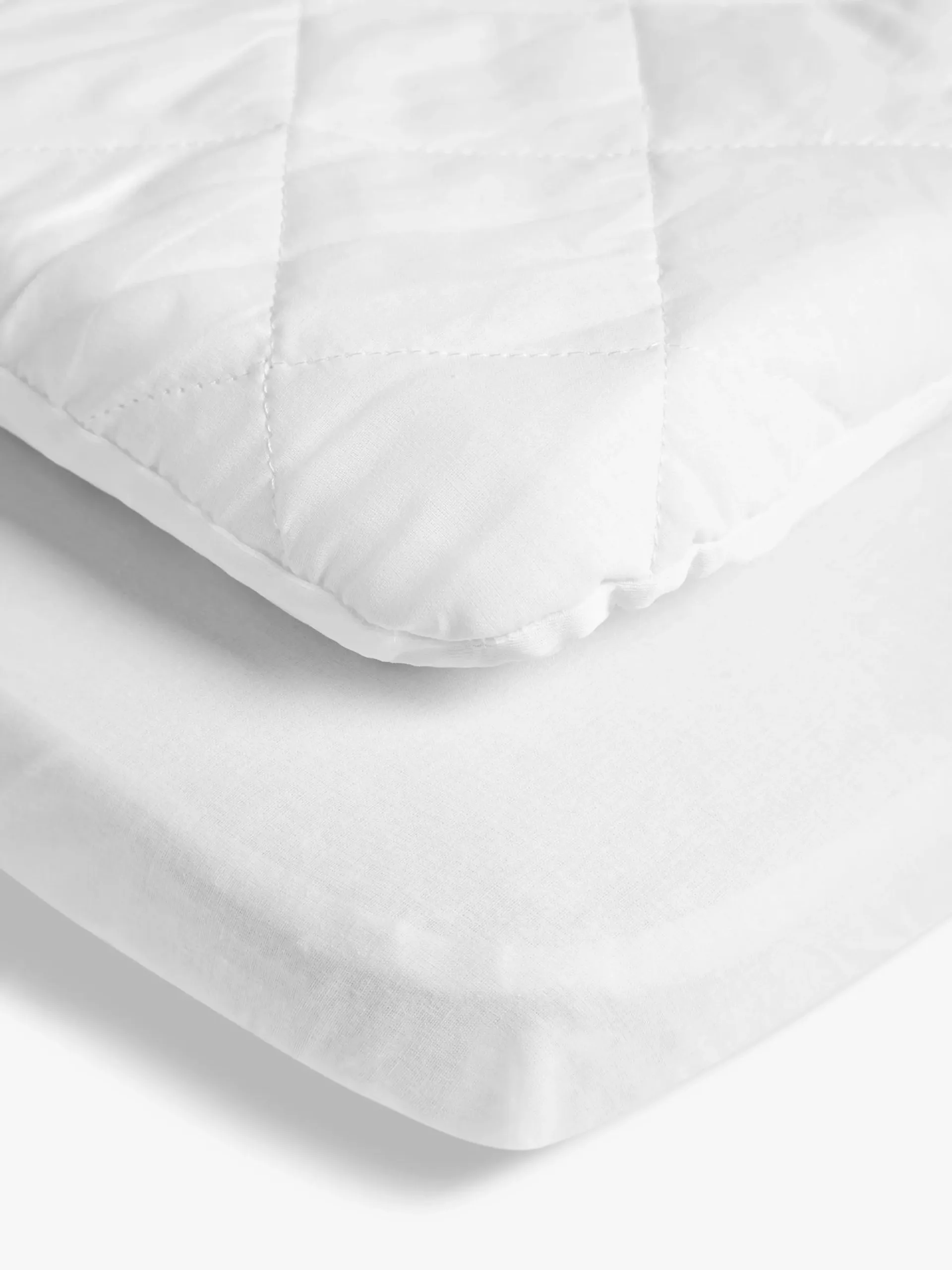 Baby Waterproof Mattress Protector & Fitted Sheet Set, White