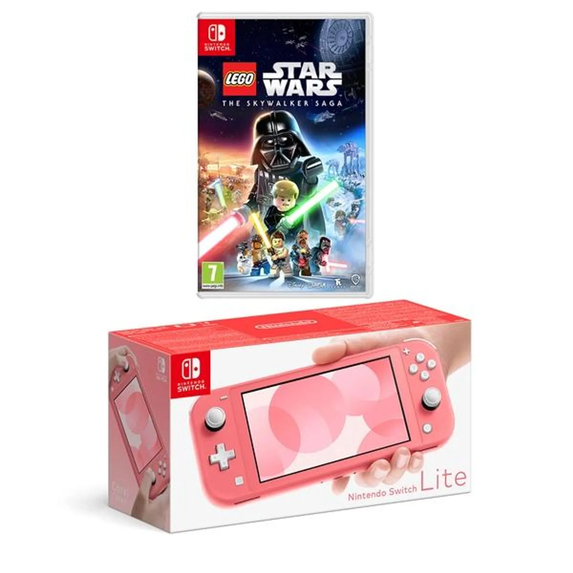 Nintendo Switch Lite (Coral) & LEGO Star Wars: The Skywalker Saga