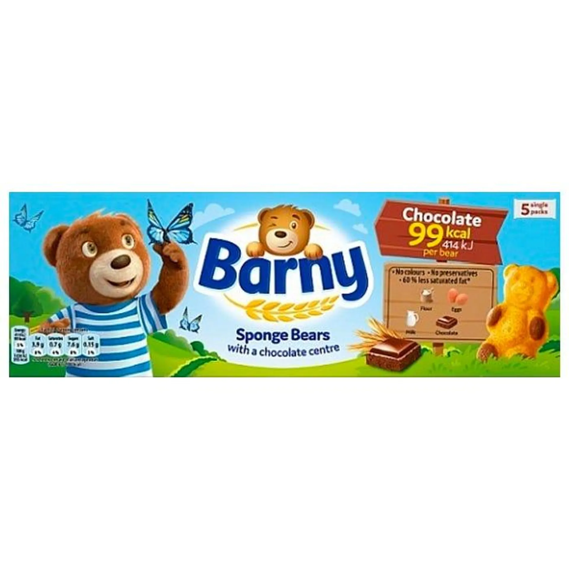 Barny Chocolate Soft Baked Bears 5 Pack 125g