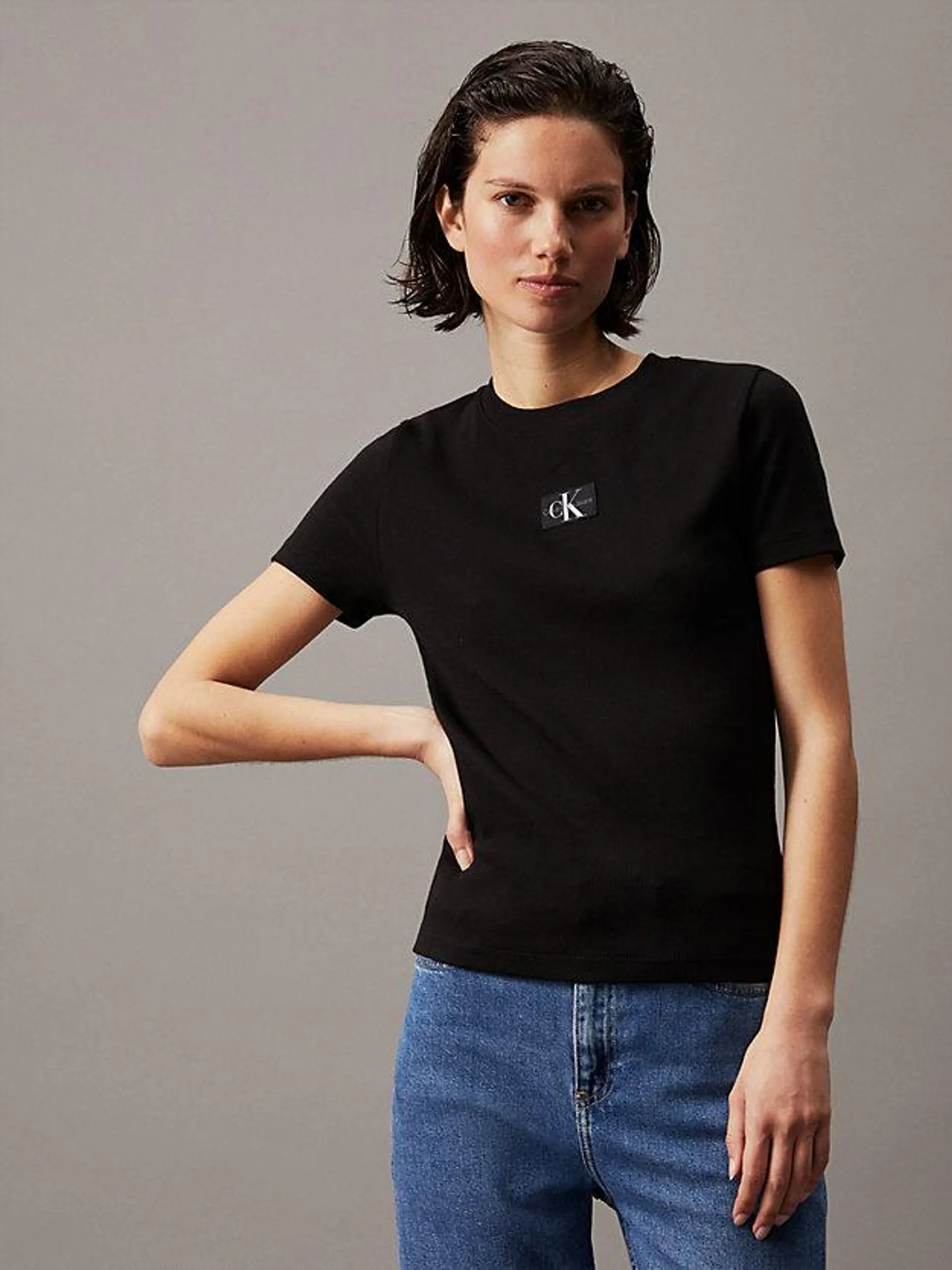 Slim Ribbed Cotton T-shirt