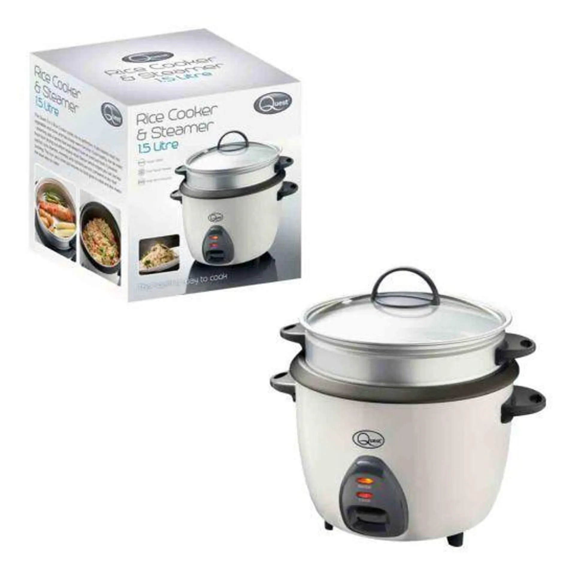 Quest 1.5L Rice Cooker And Steamer