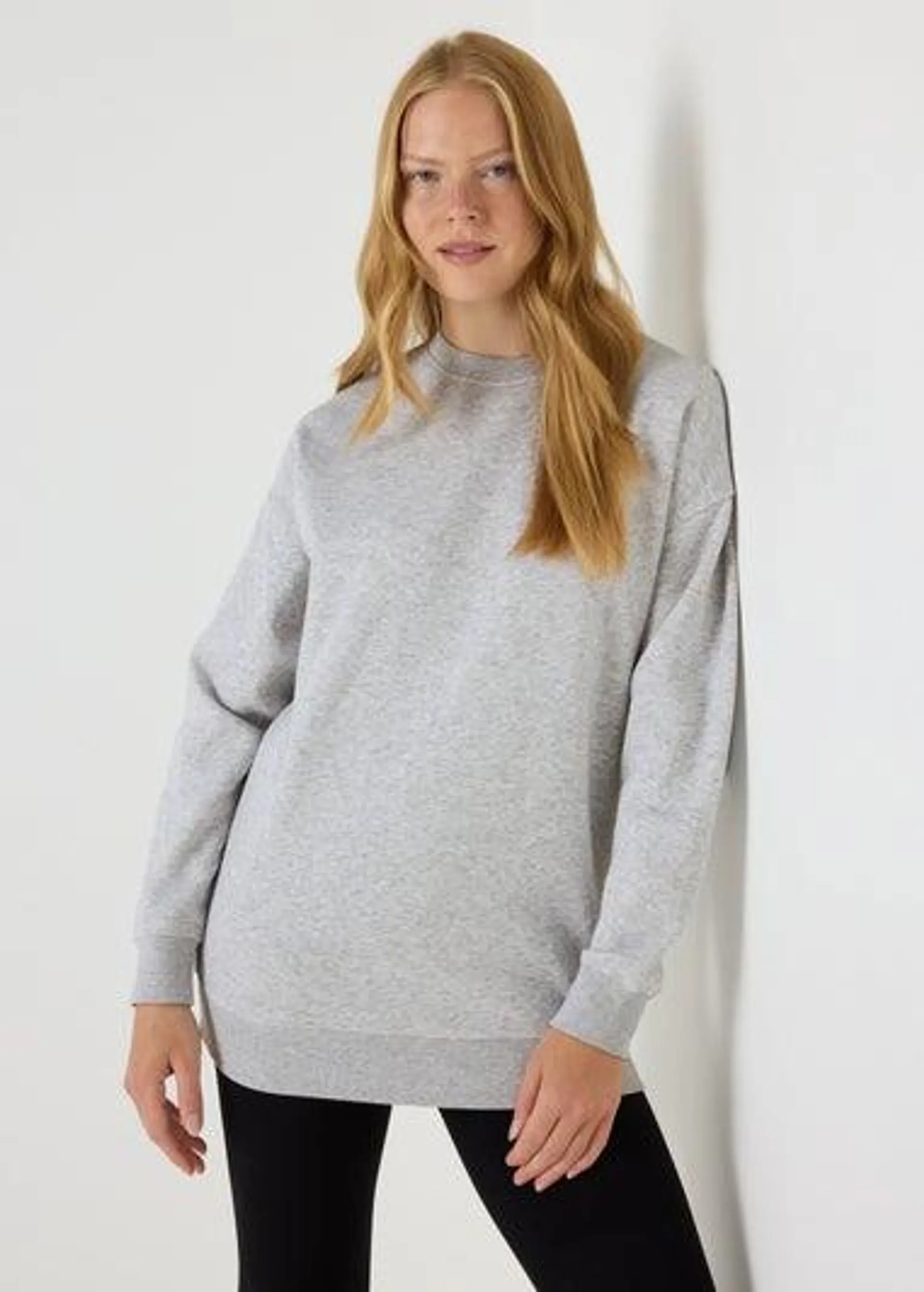 Grey Longline Sweatshirt