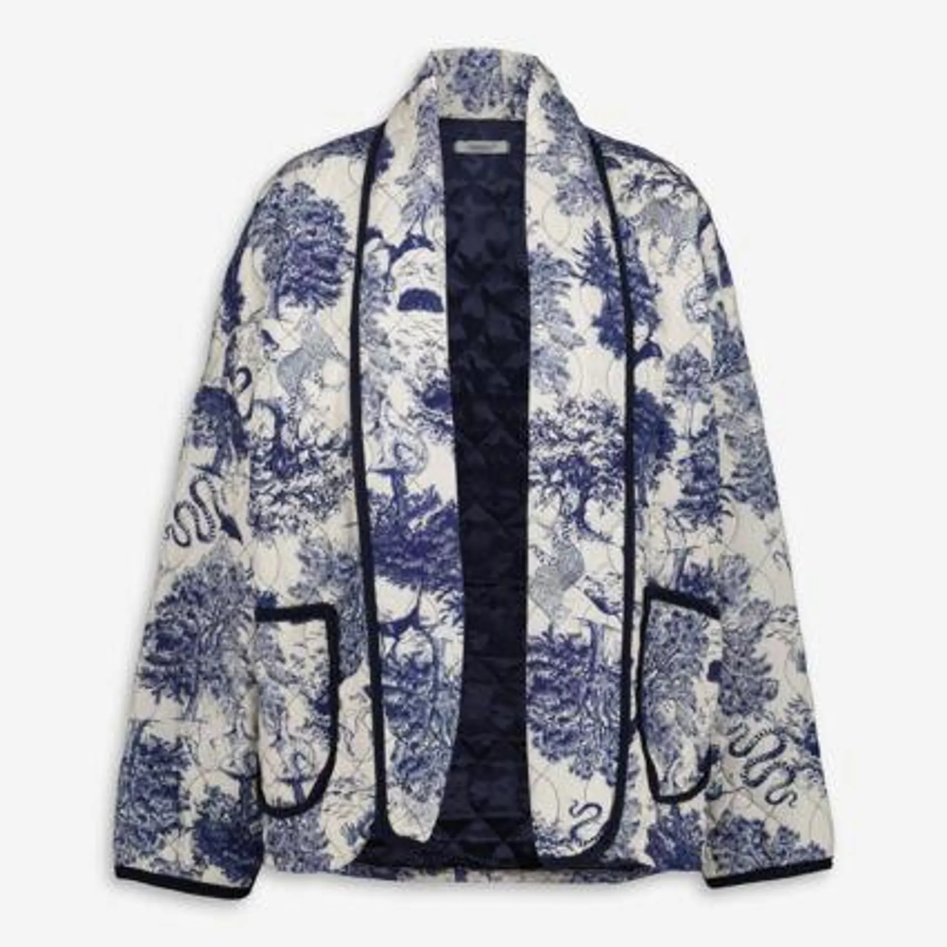 White & Blue China Patterned Jacket