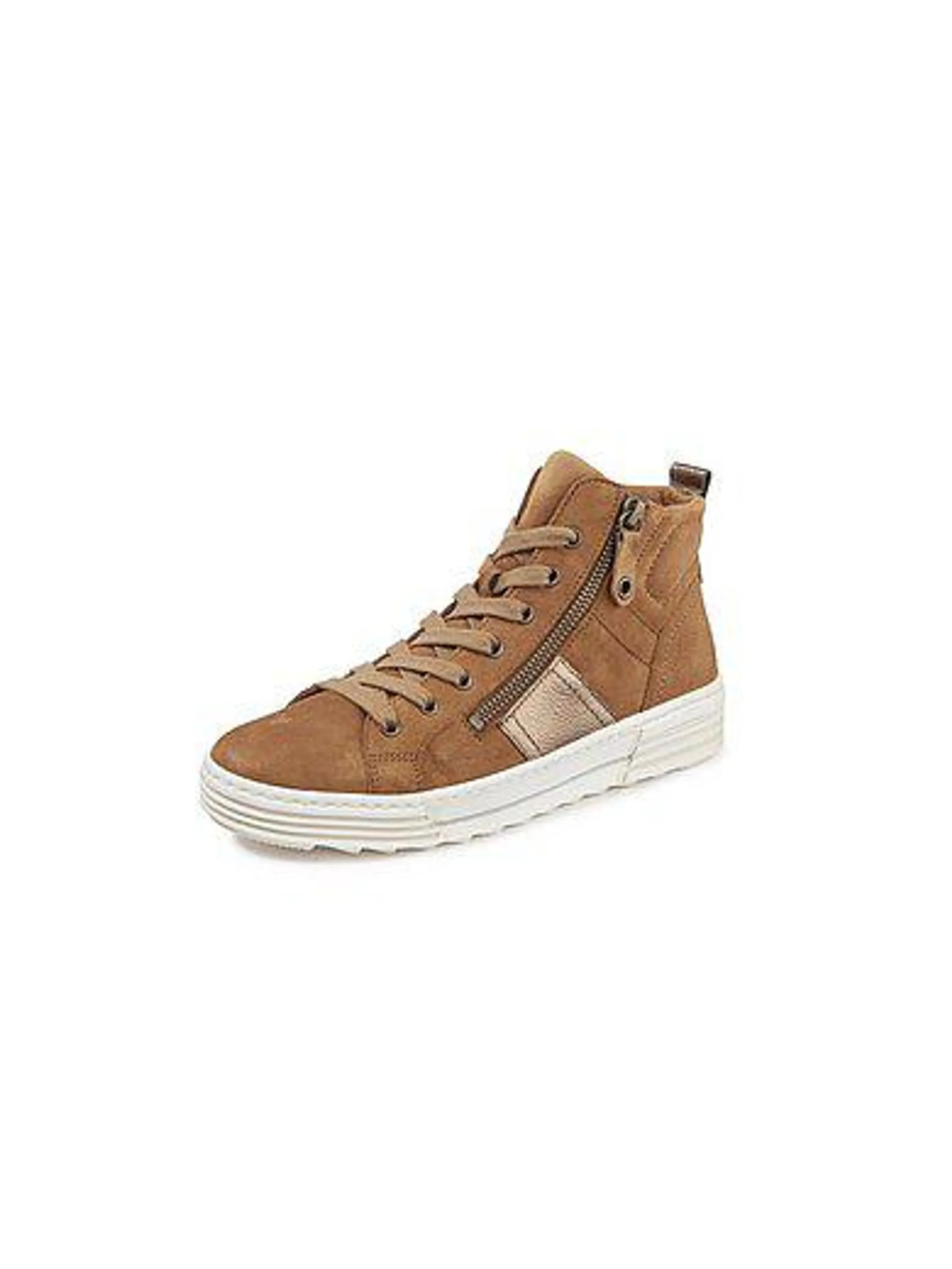 Ankle-high sneakers in kidskin suede