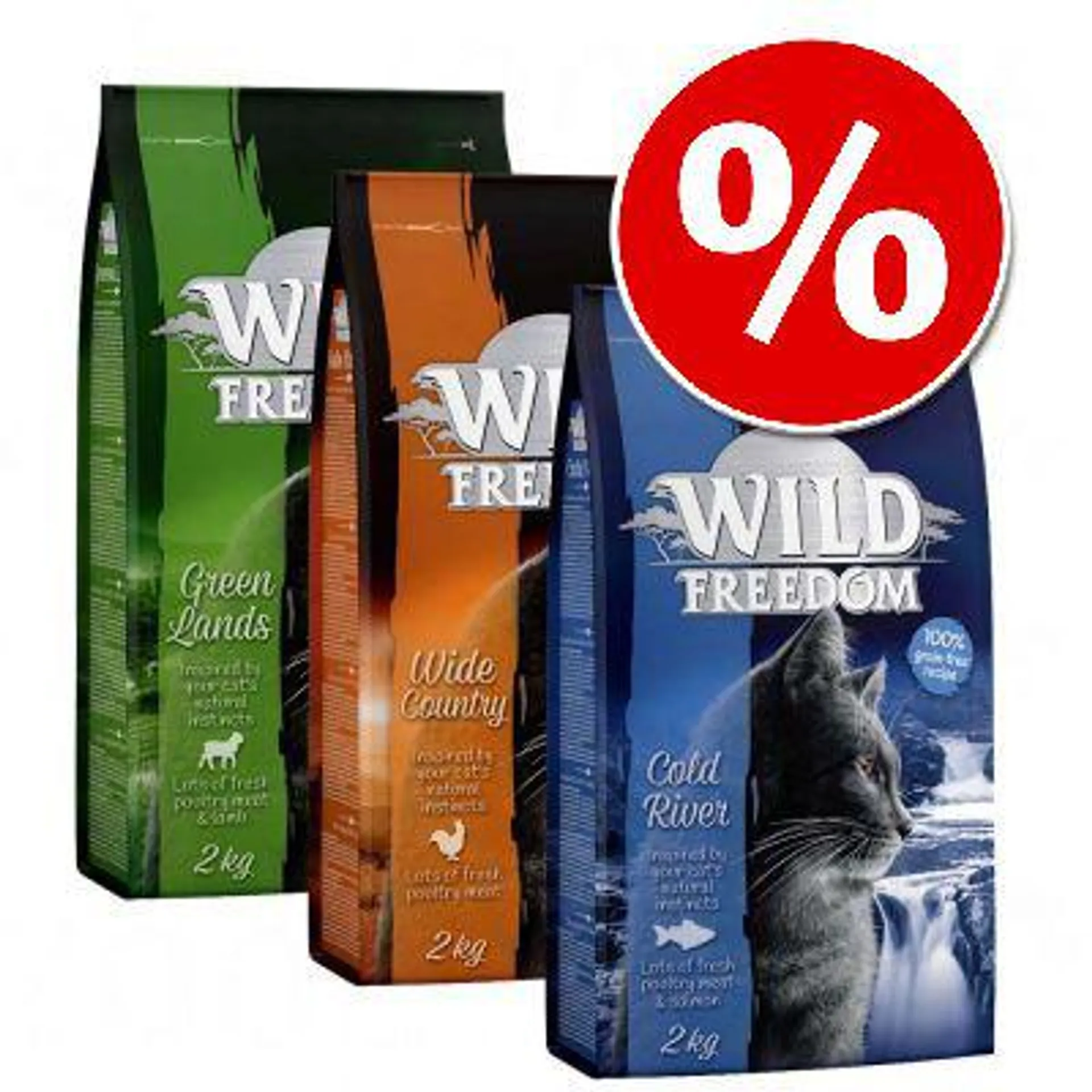3 x 400g Wild Freedom Mixed Packs Dry Cat Food - Special Price!*