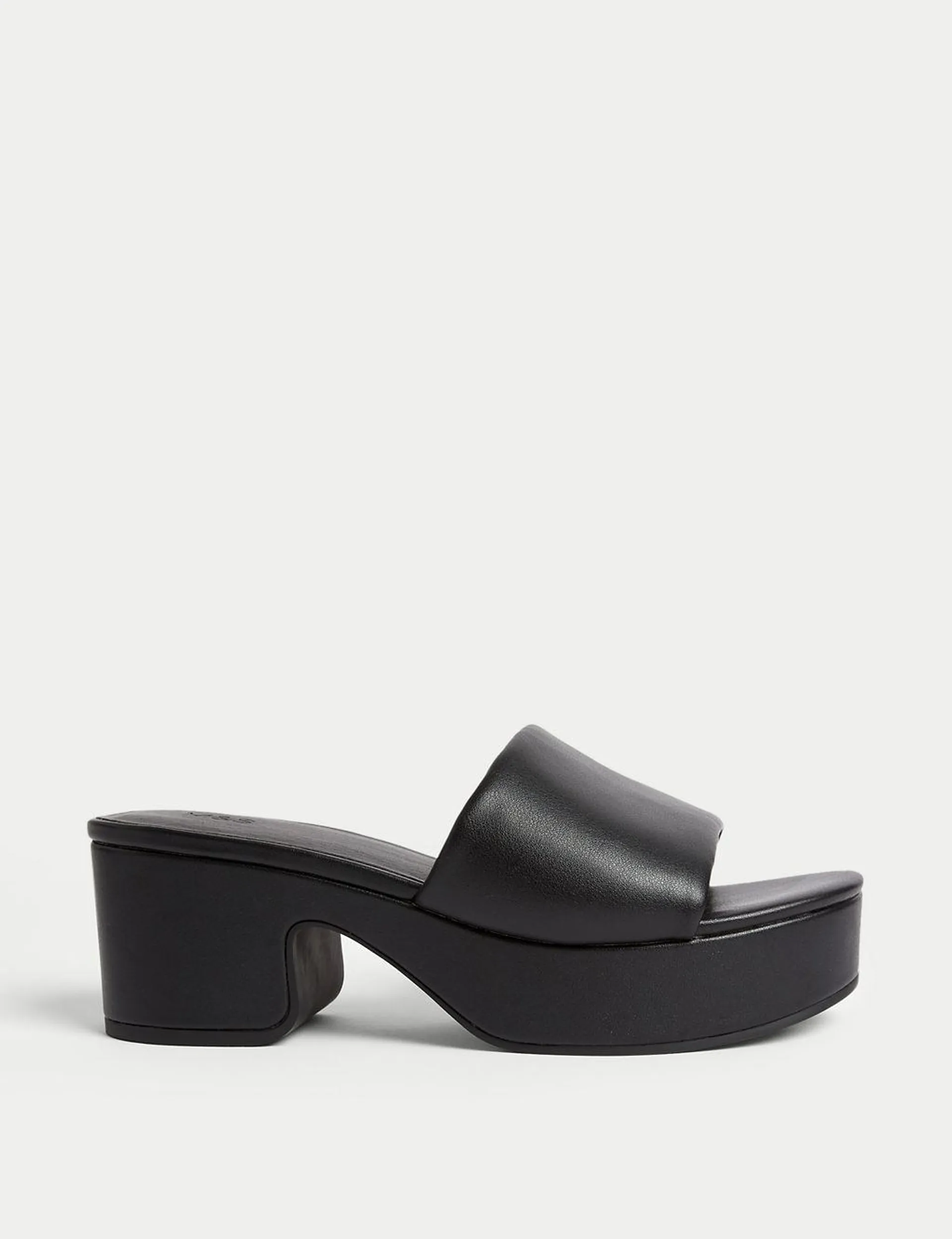 Slip On Platform Open Toe Mules