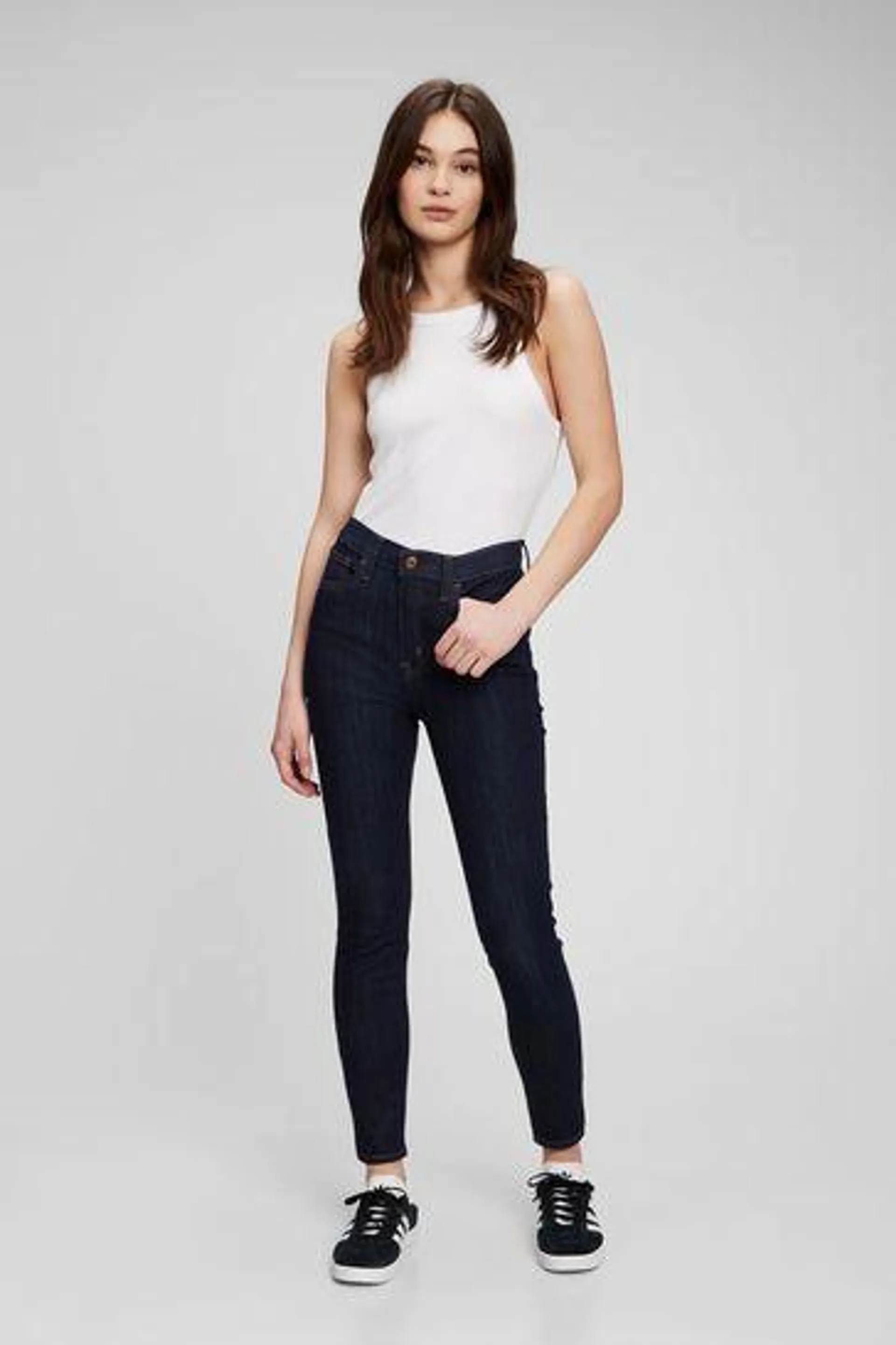 Stretch High Waisted True Skinny Jeans