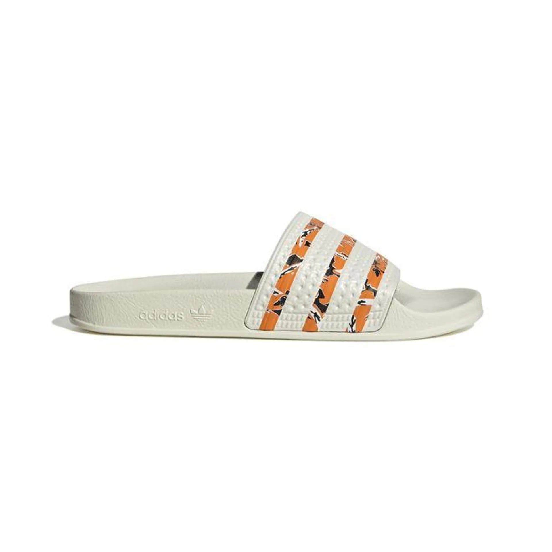 adidas Originals Adilette Sliders in Off White